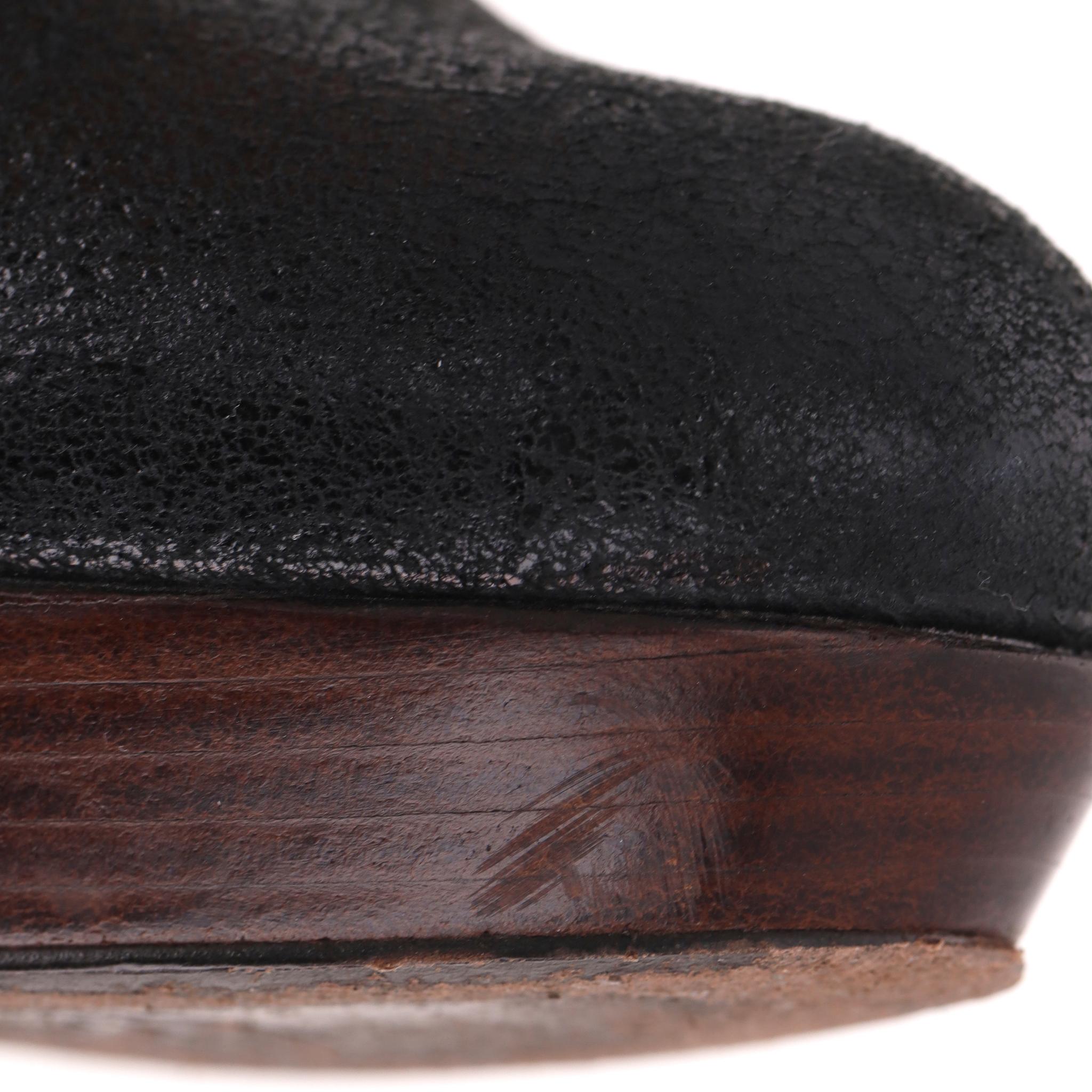 Tory Burch - Sebastian - Bottes à hauteur de genou en cuir et shearling en vente 4