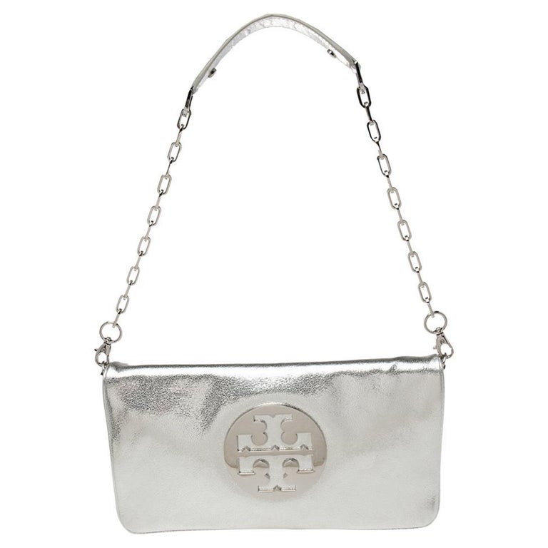 Reva Small Leather Shoulder Bag in Red - Tory Burch
