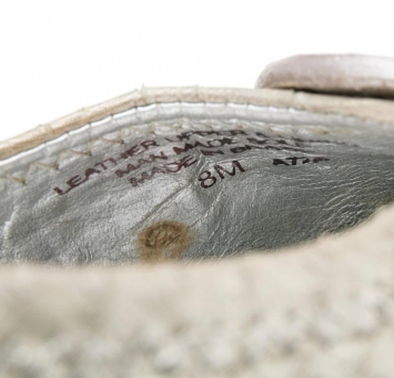 Tory Burch Silver Python Embossed Leather Reva Ballet Flats Size 38.5 For Sale 3
