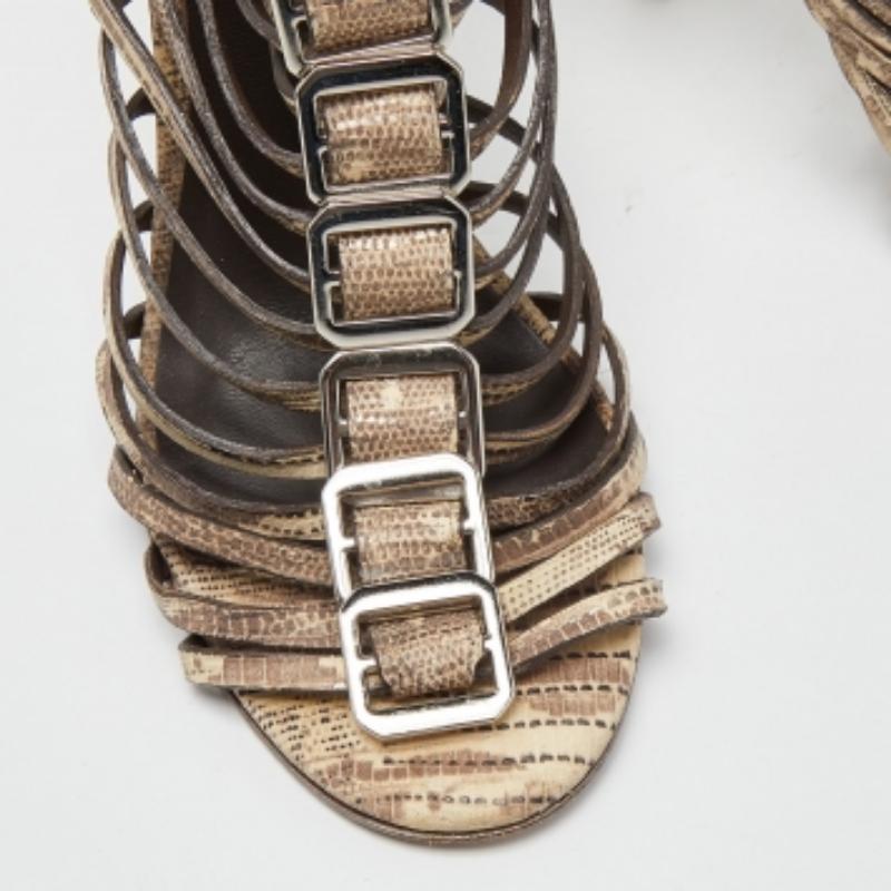 Tory Burch - Sandales à boucles en cuir nubuck gaufré Taille 37 Pour femmes en vente
