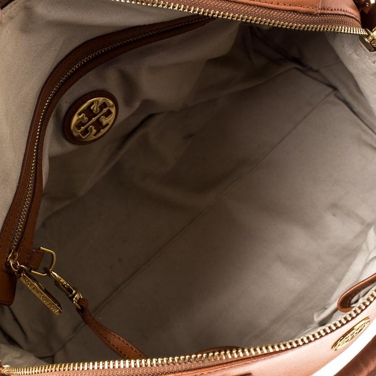 Tory Burch Leather Boston Bag - Gold Handle Bags, Handbags - WTO277157