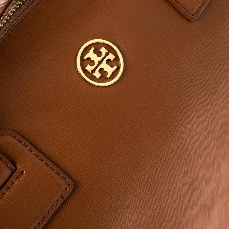 Tory Burch Tan Leather Boston Bag For Sale at 1stDibs | tory burch ...