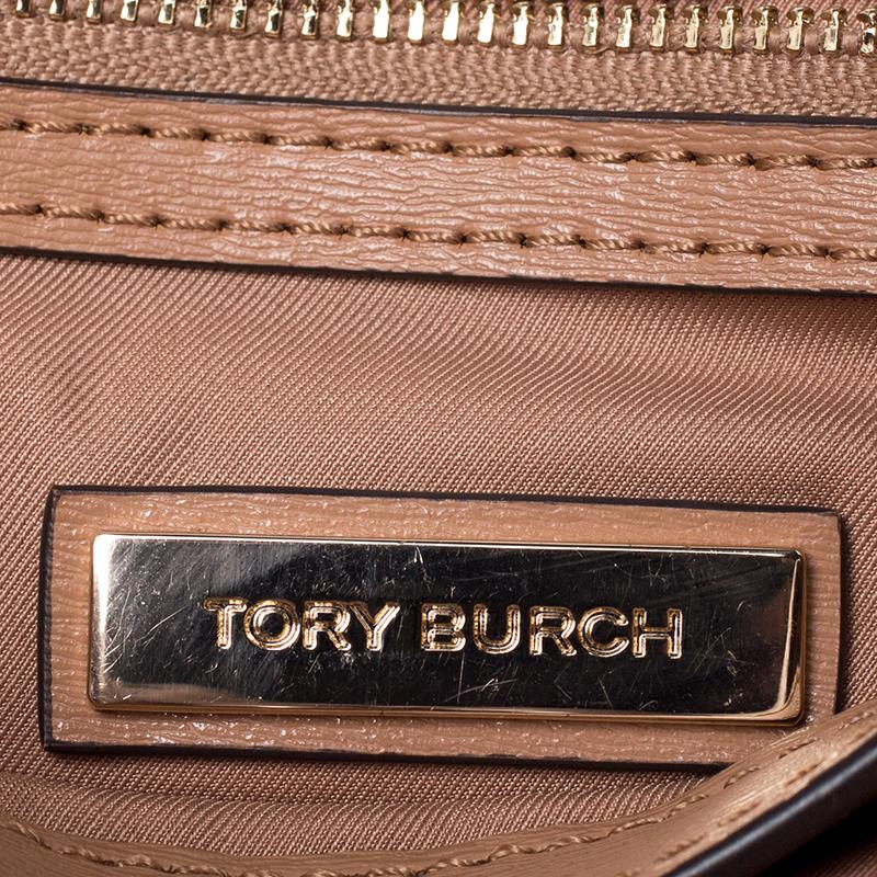 Tory Burch Tan Leather Flap Shoulder Bag 3