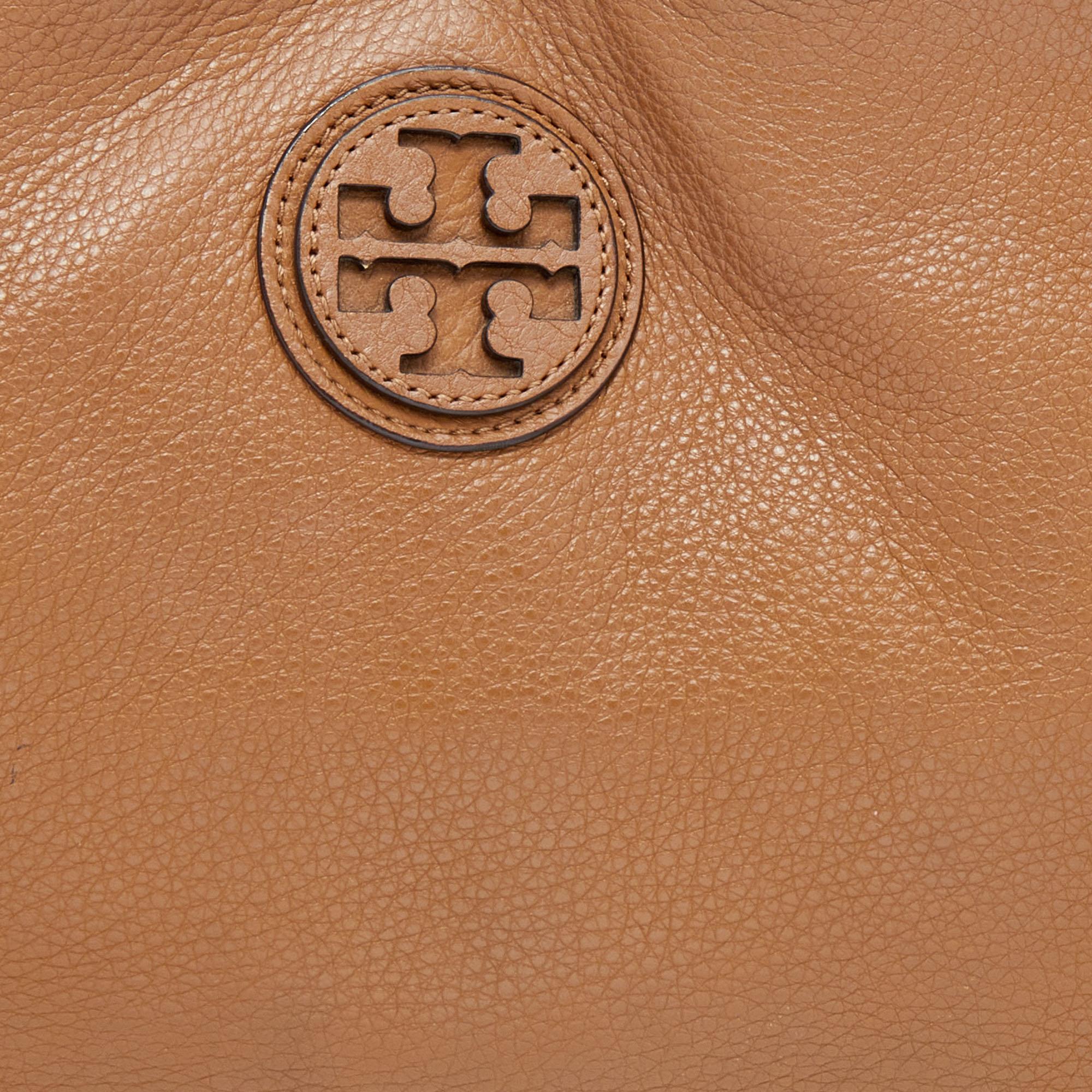 Tory Burch Tan Leather Whipstitch Marion Tote 2