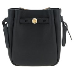 Tory Burch Textured Cowhide Crossbody Bag — Black