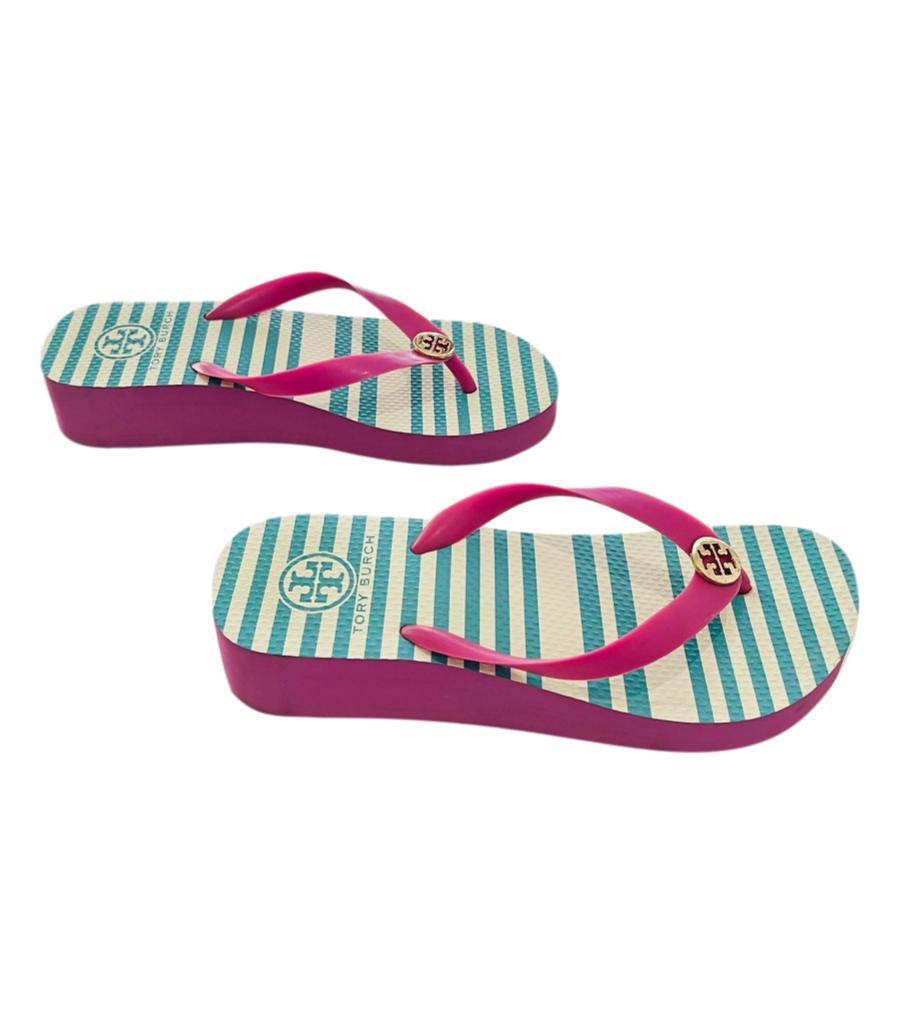 Women's Tory Burch Thadine Wedge Flip Flop Sandals For Sale