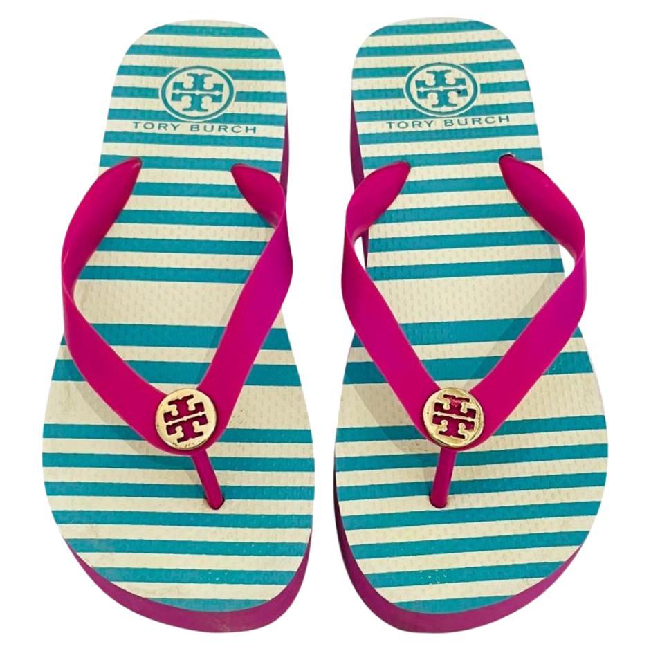 Tory Burch Thadine Wedge Flip Flop Sandals For Sale