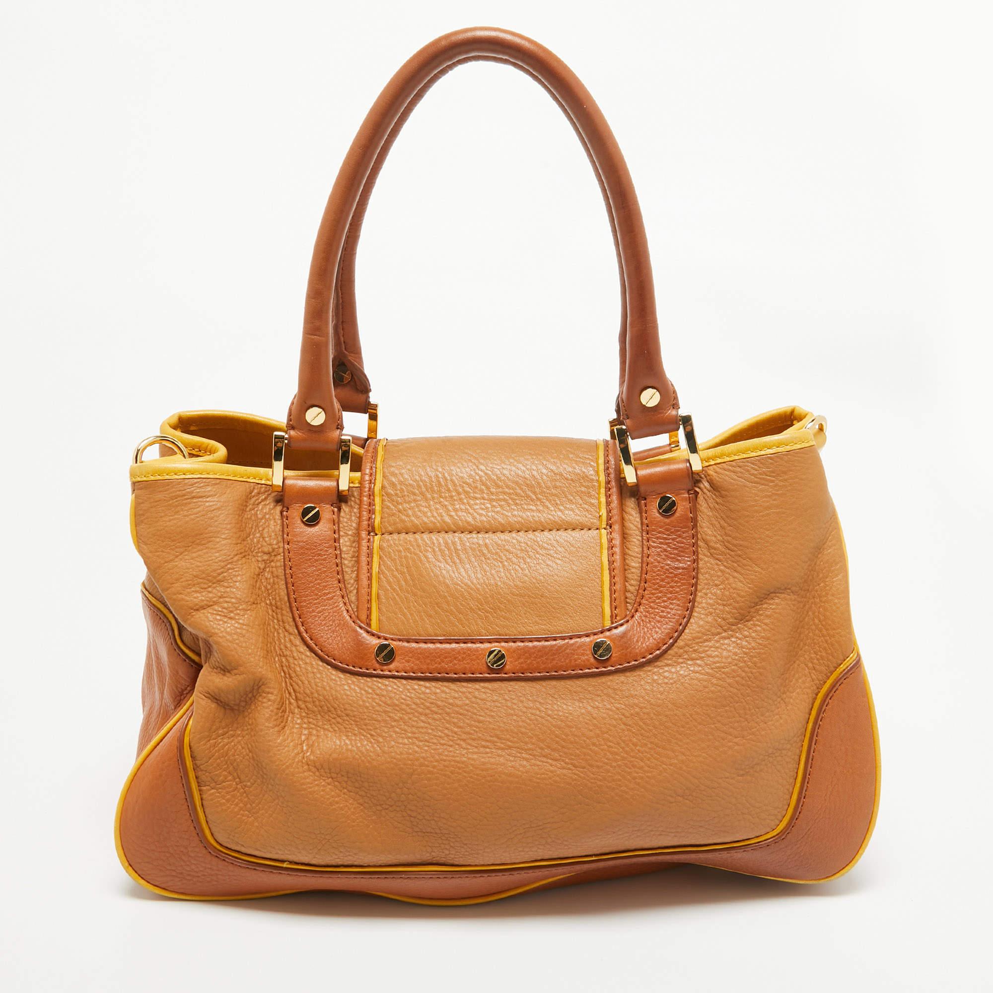 Tory Burch Tricolor Leather Amanda Tote In Good Condition In Dubai, Al Qouz 2
