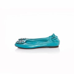 Tory Burch, Turquoise patent leather ballerina
