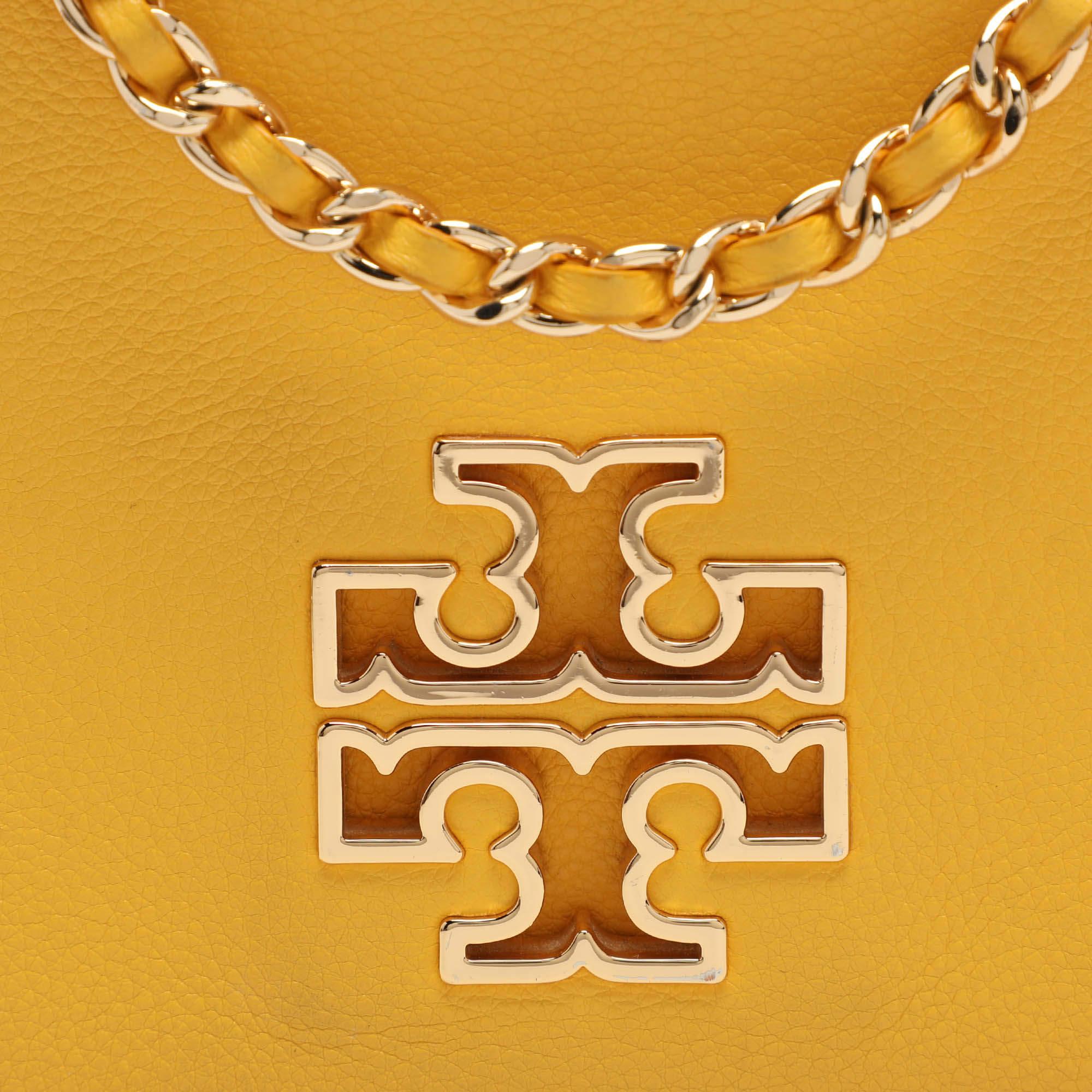 Tory Burch Yellow Leather Britten Shoulder Bag 3