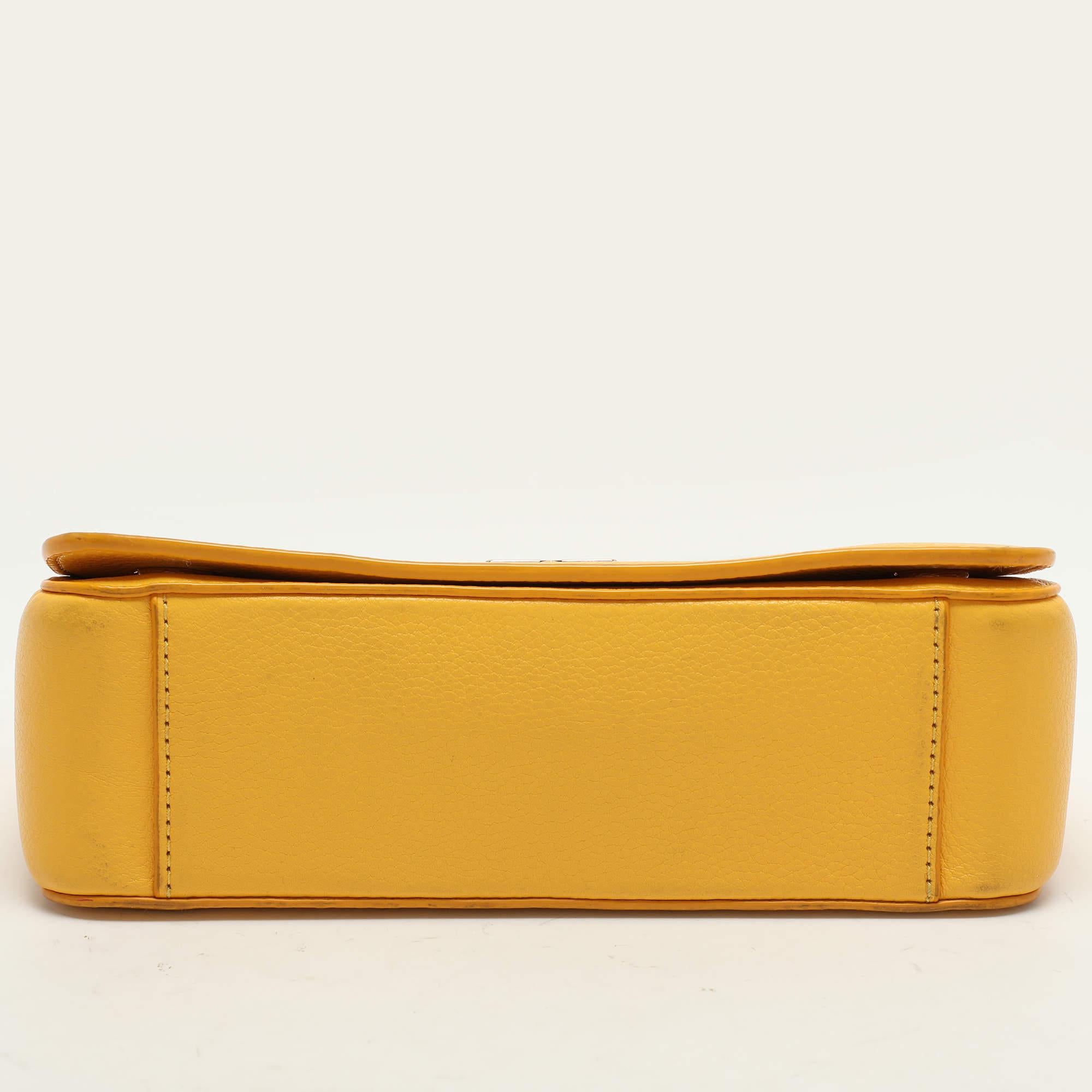 Tory Burch Yellow Leather Britten Shoulder Bag 5