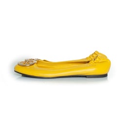 Tory Burch, yellow leather flats