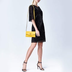 Tory Burch Yellow Leather Kira Crossbody Bag