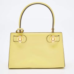 Tory Burch Gelbe Ledertasche mit kleinem Lee Radziwill Henkel oben