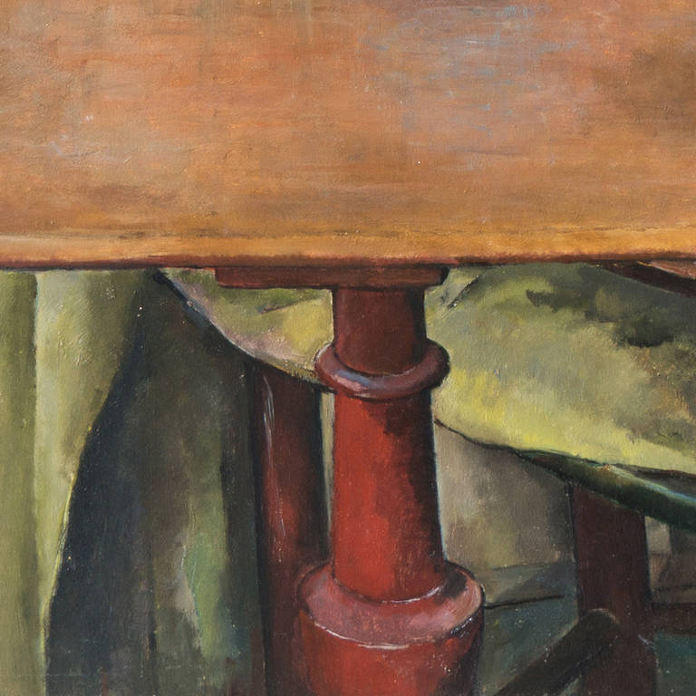 'Still Life with Guitar', Art Deco Woman Artist, National Academy of Design, ASL - Modern Painting by Tosca Olinsky
