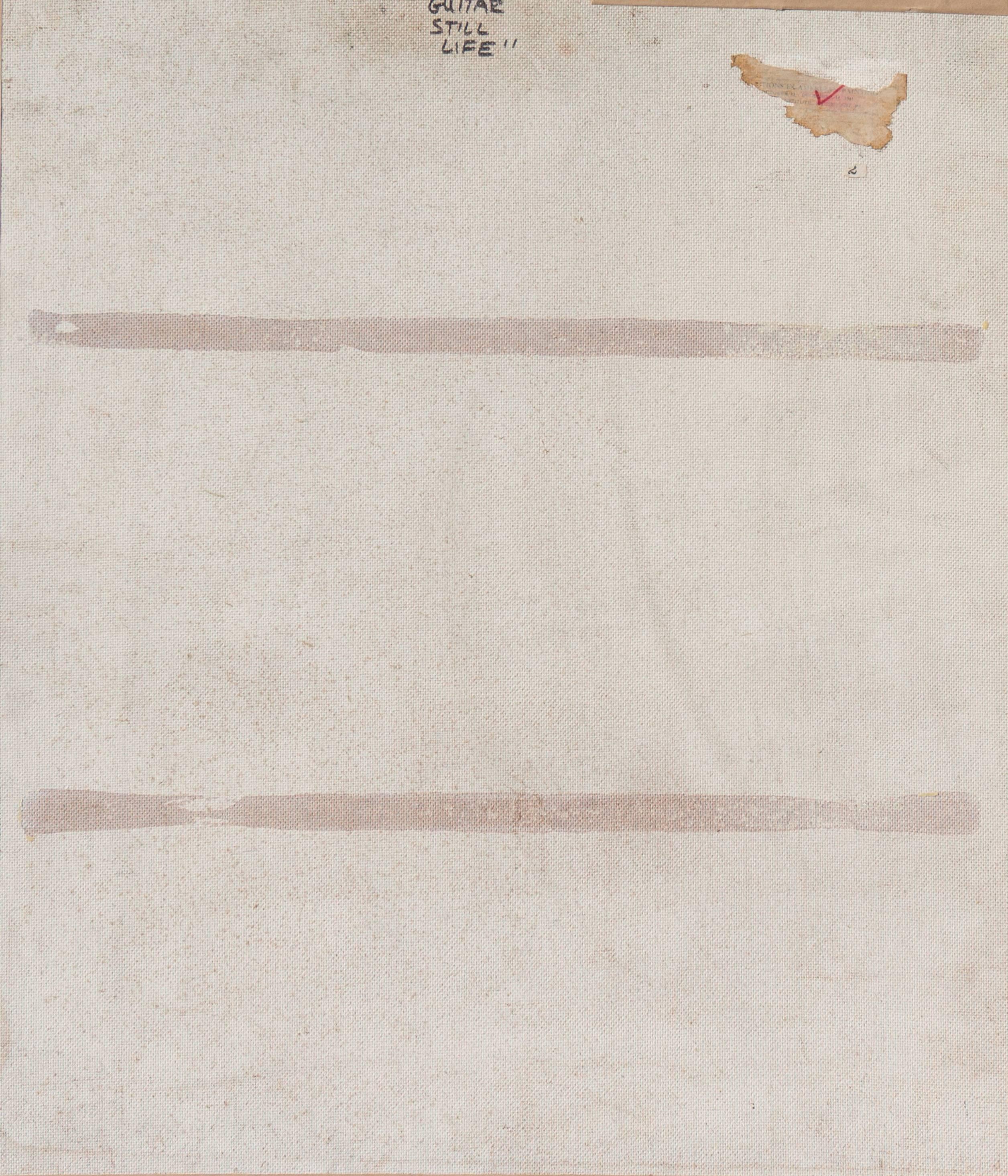 'Still Life with Guitar', Art Deco Woman Artist, National Academy of Design, ASL For Sale 2