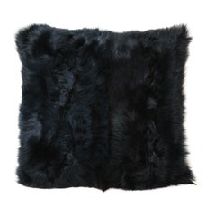 Toscana Long Hair Shearling Pillow in Deep Forest Color