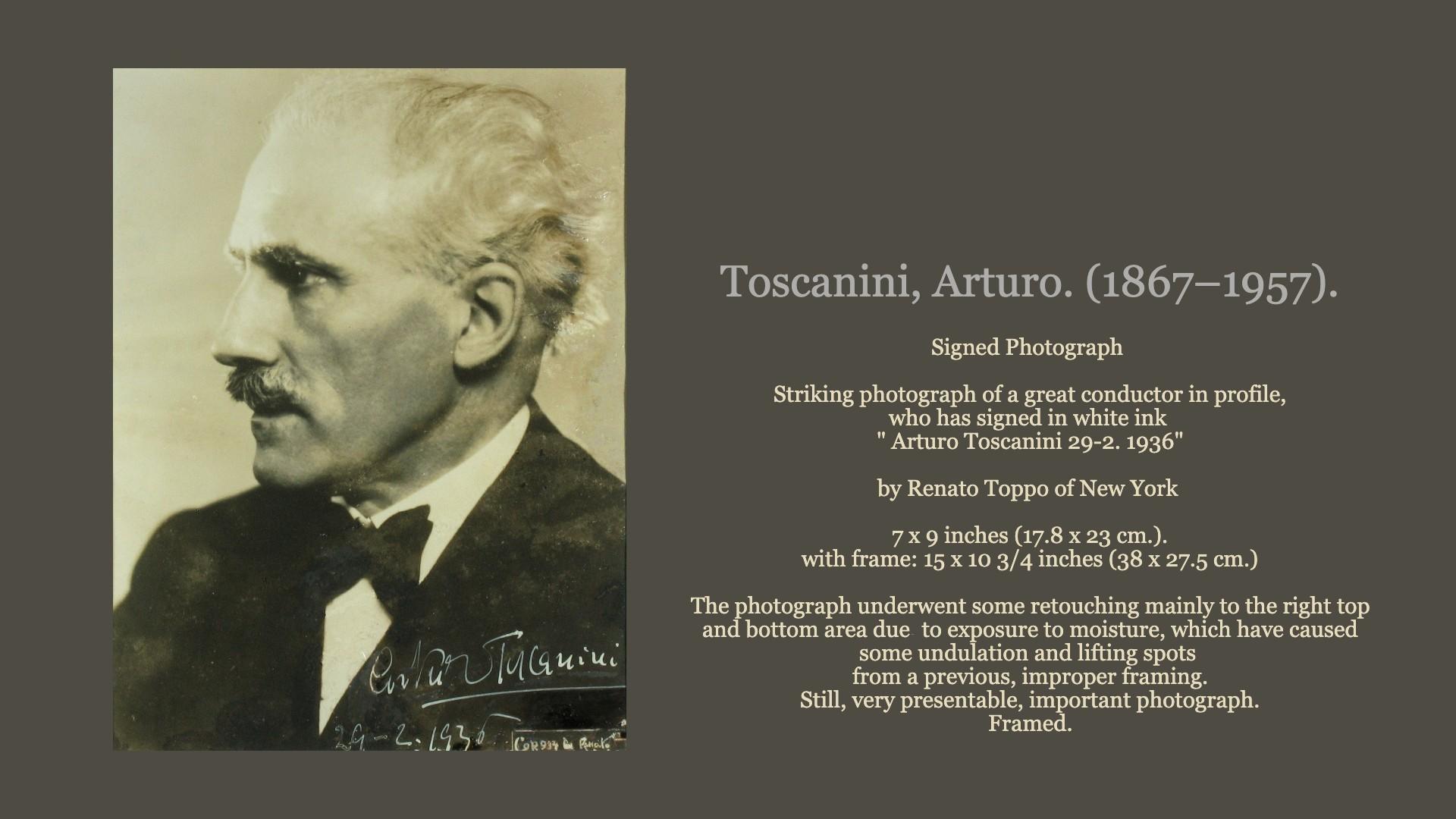 Toscanini, Arturo. (1867-1957)   Signed Photograph For Sale 1