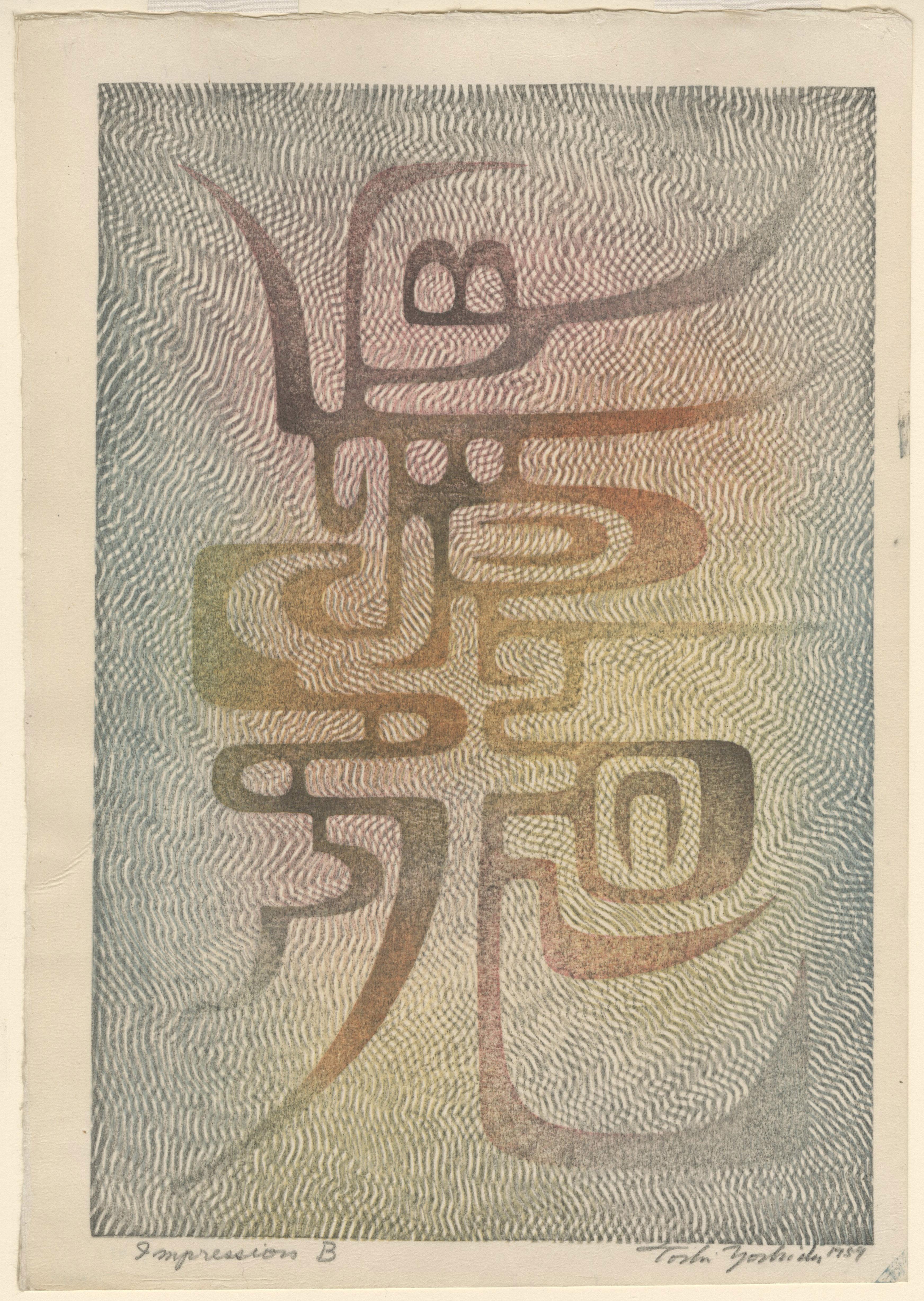 Toshi Yoshida Abstract Print - Impression B