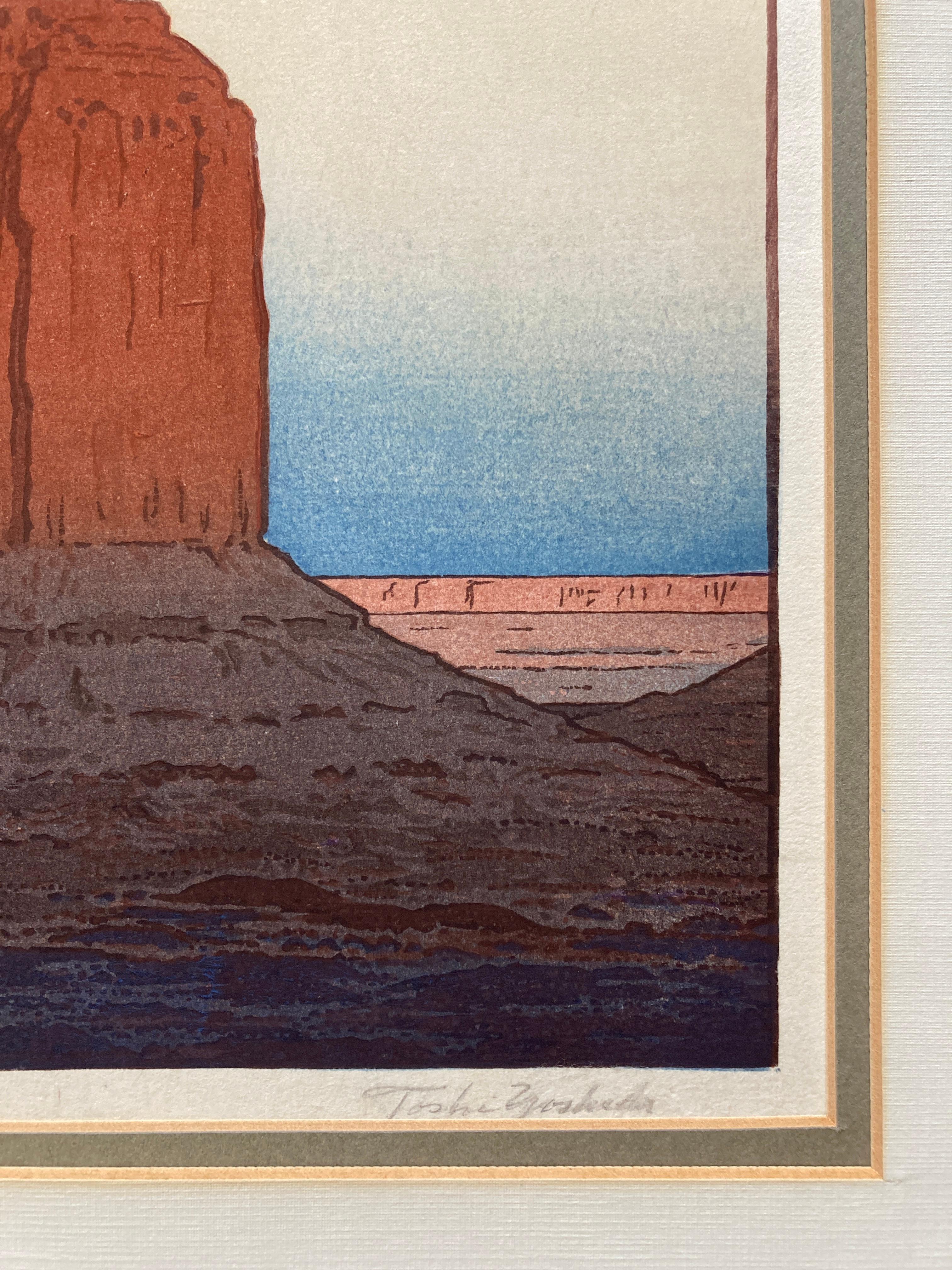 Toshi Yoshida 'Monument Valley' Woodblock Print, 1971 3