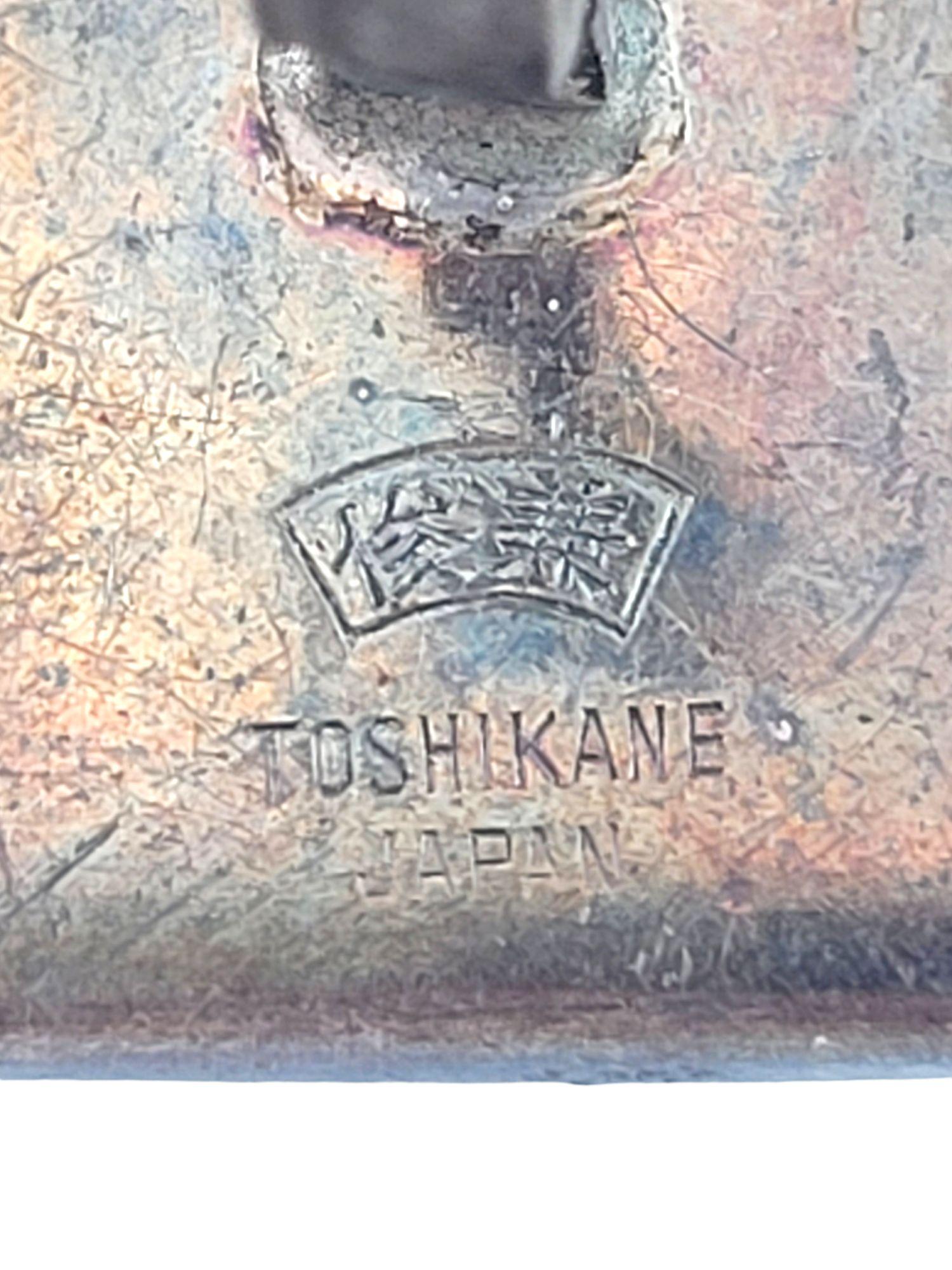 Toshikane Japan Silver Fortune God Jurajin Cufflinks Porcelain #14792 In Good Condition For Sale In Washington Depot, CT