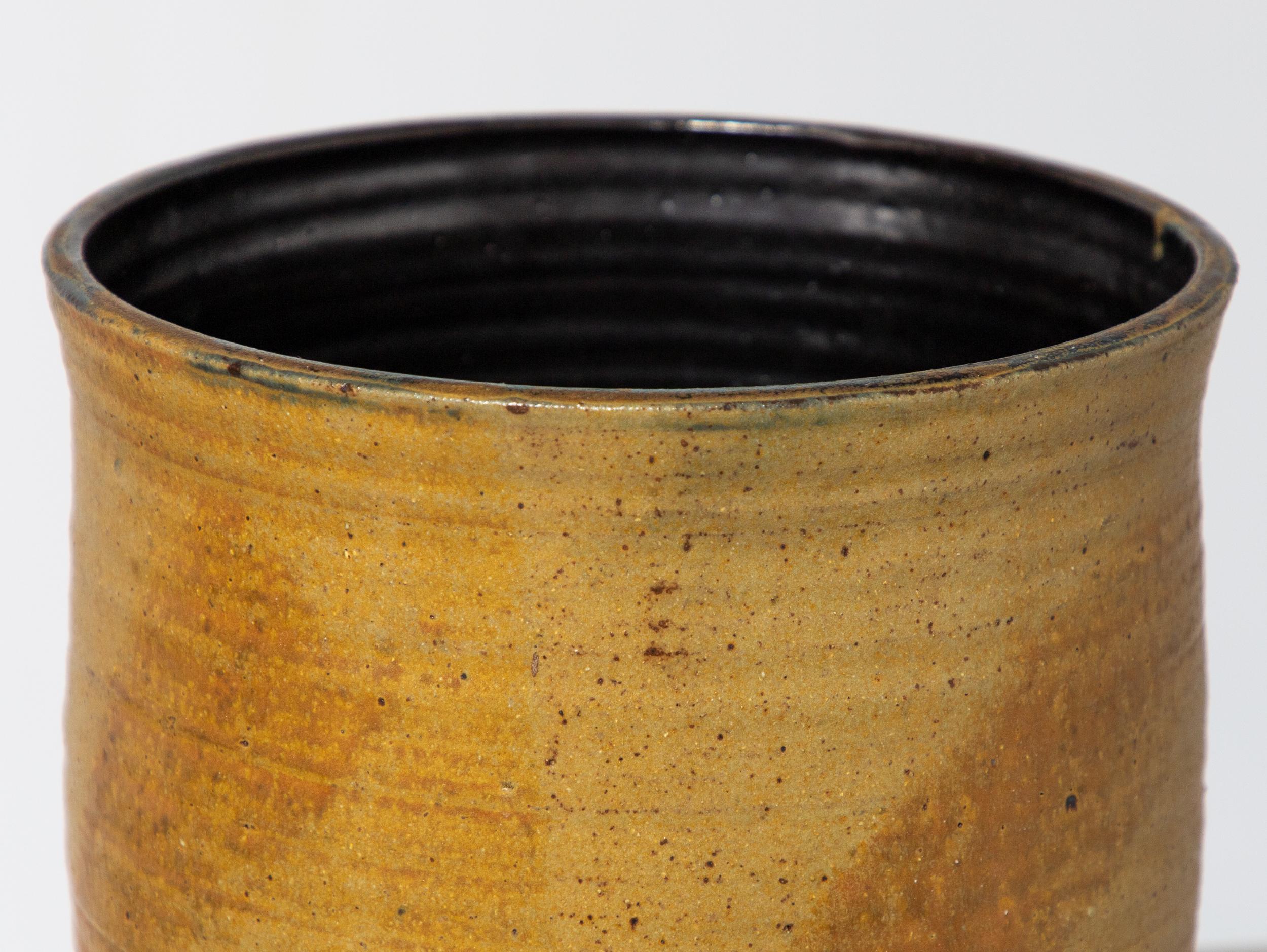 Stoneware Toshiko Takaezu Early Vase For Sale