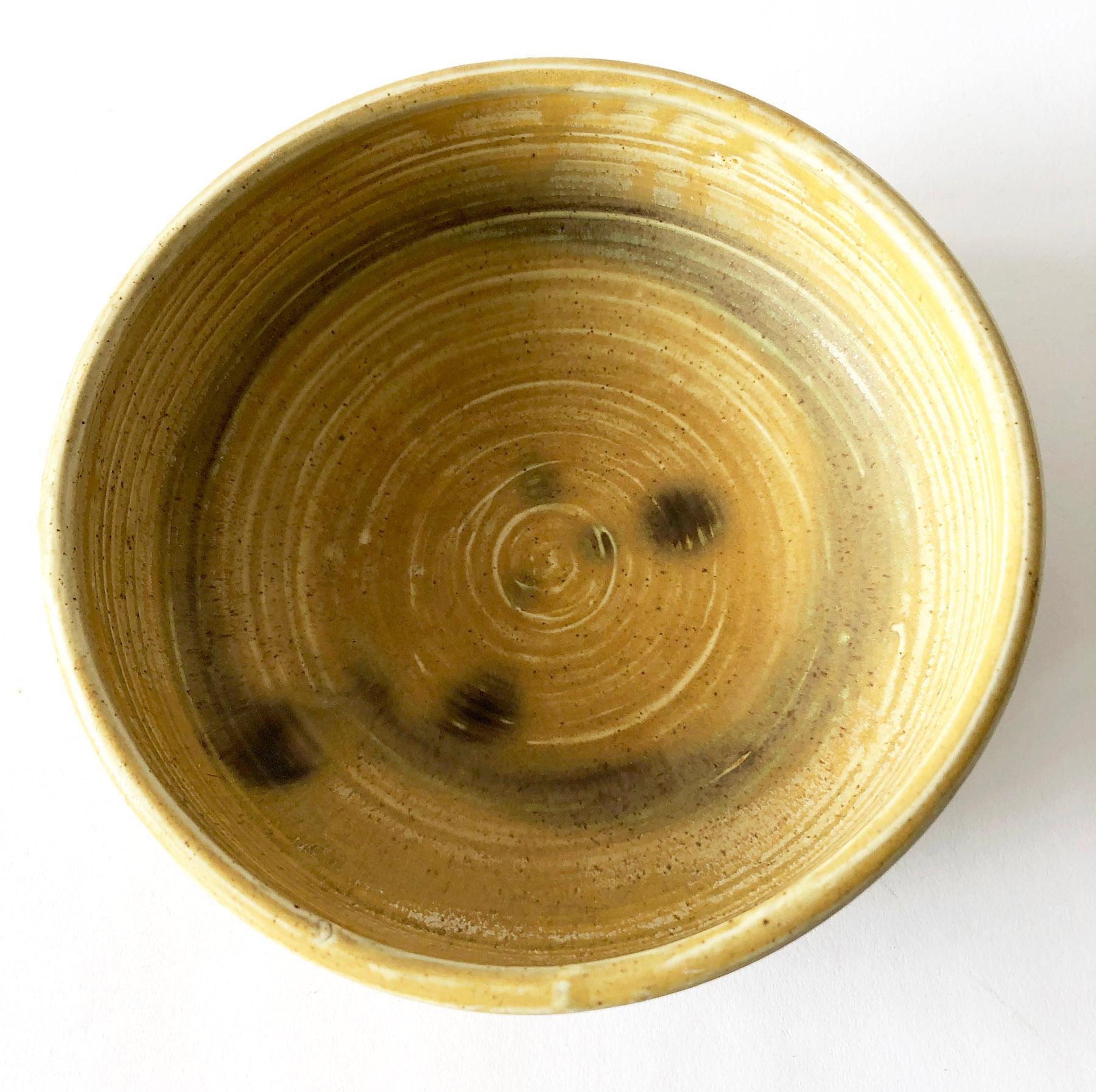 Mid-Century Modern Toshiko Takaezu Glazed Stoneware American Abstract Modernist Bowl