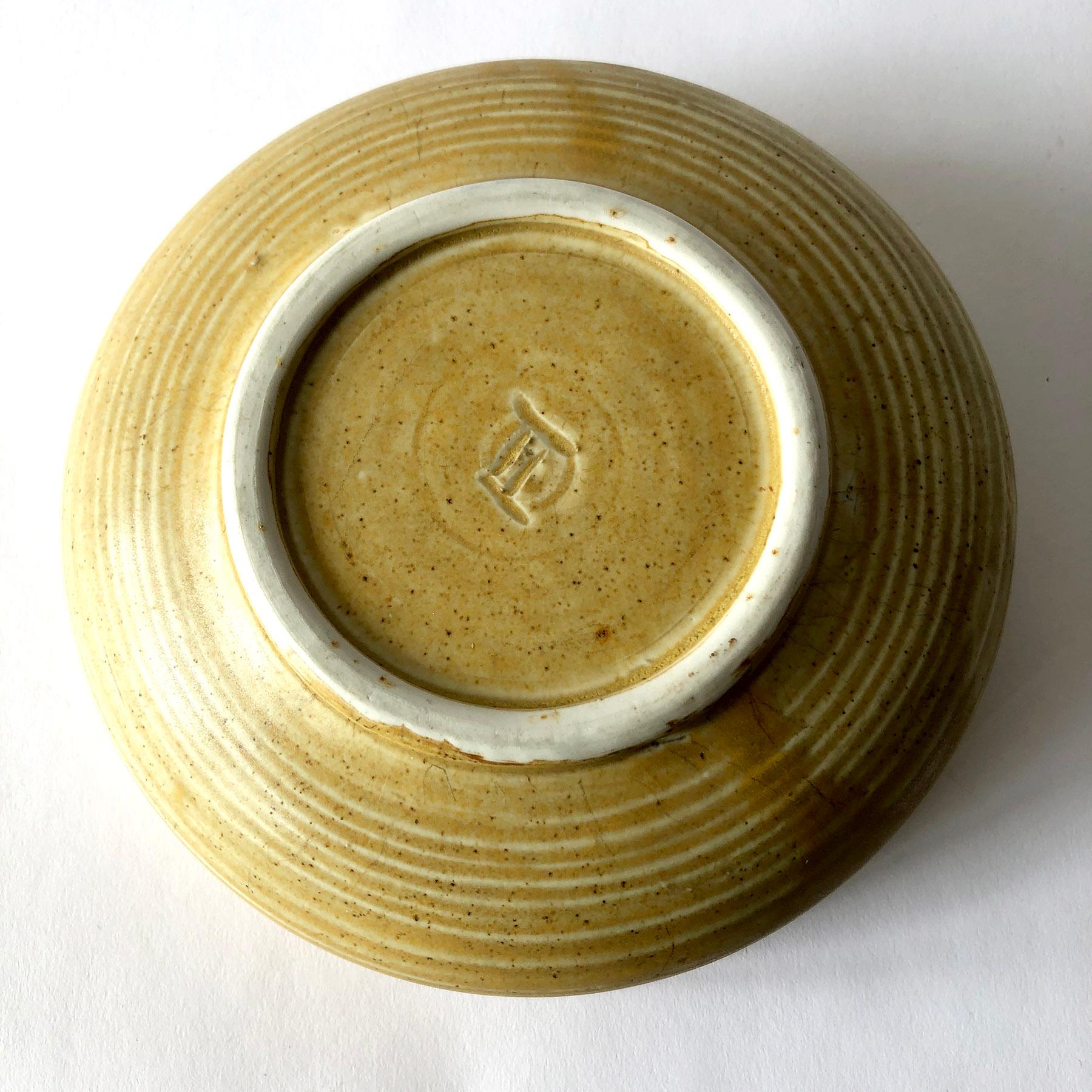 Toshiko Takaezu Glazed Stoneware American Abstract Modernist Bowl In Good Condition In Palm Springs, CA