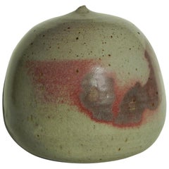 Vintage Toshiko Takaezu, Important Studio Potter, Moon Pot with Rattle