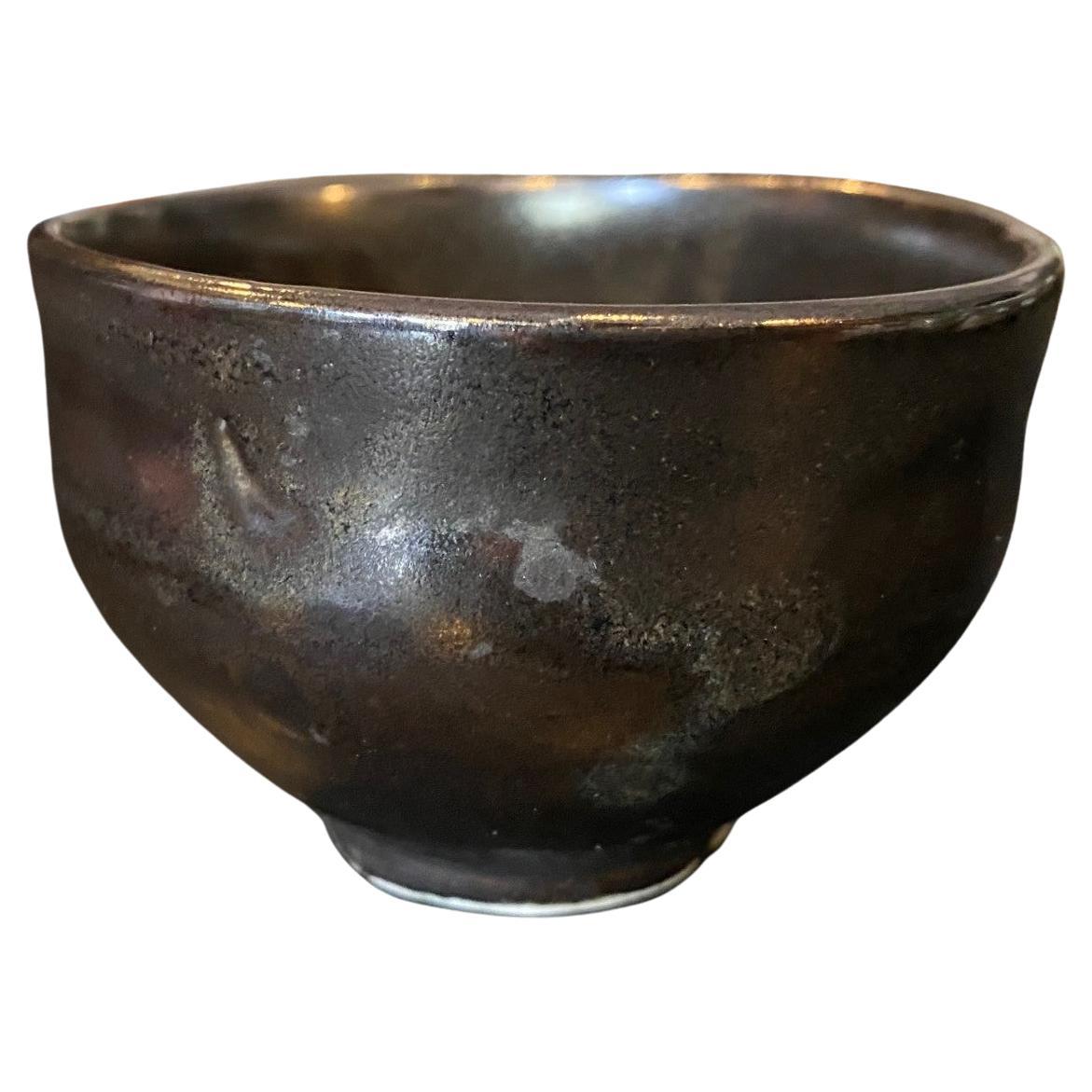 Toshiko Takaezu Firmato Studio Pottery giapponese hawaiano Ciotola da tè Chawan smaltata