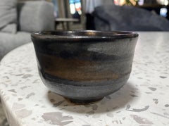 Toshiko Takaezu Signierte japanische Hawaii-glasierte Chawan Yunomi-Teeschale aus Keramik, Chawan Yunomi