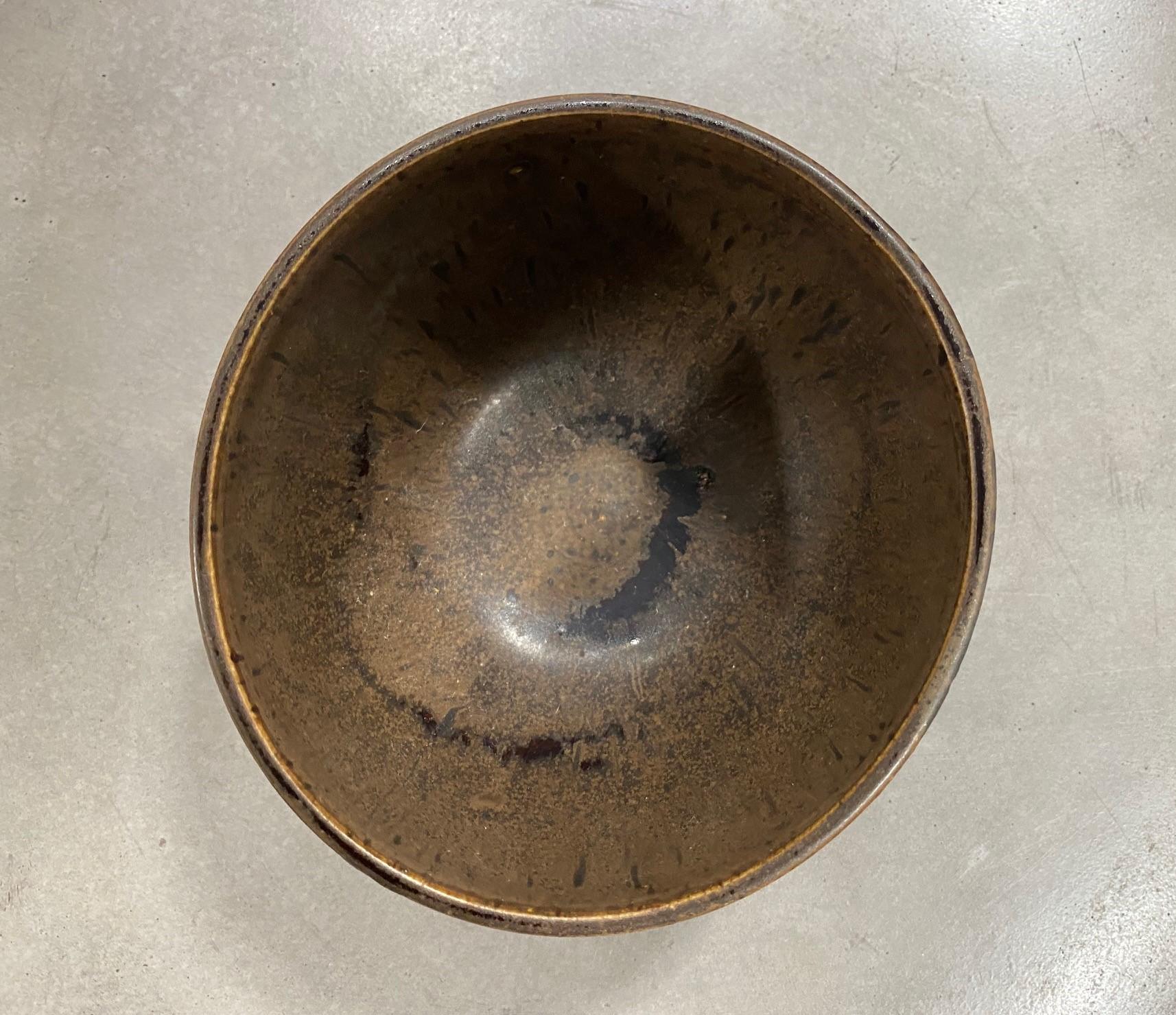 Late 20th Century Toshiko Takaezu Signed Mid-Century Modern Glazed Ceramic Pottery Chawan Tea Bowl