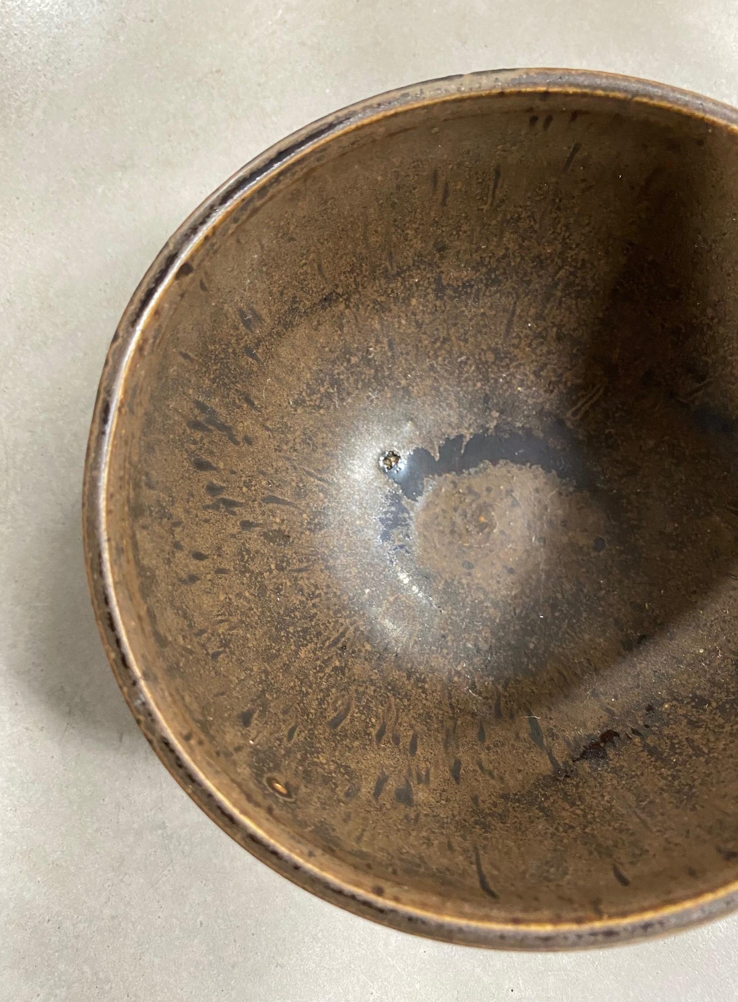 Toshiko Takaezu Signed Mid-Century Modern Glazed Ceramic Pottery Chawan Tea Bowl 1