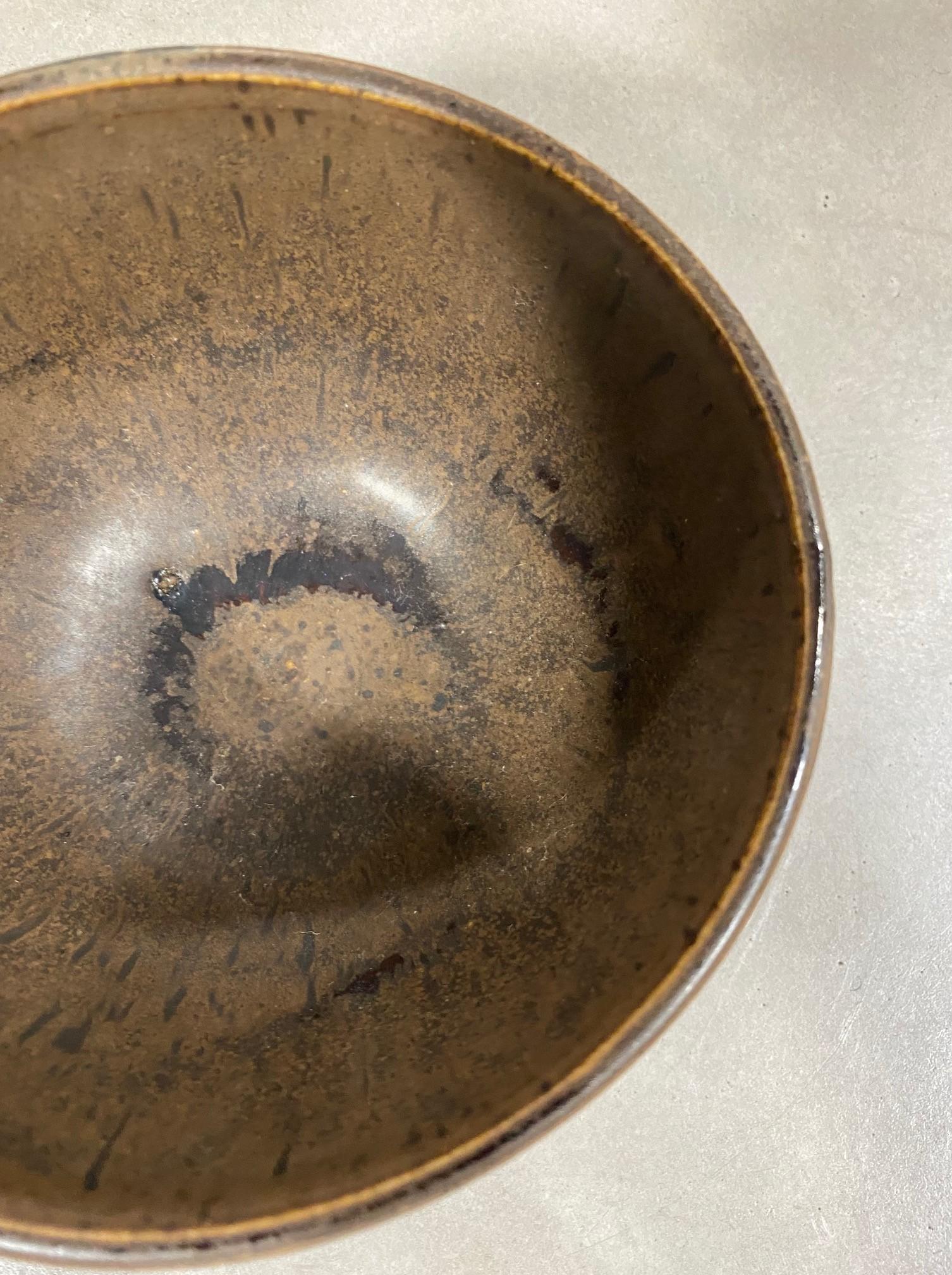 Toshiko Takaezu Signed Mid-Century Modern Glazed Ceramic Pottery Chawan Tea Bowl 2