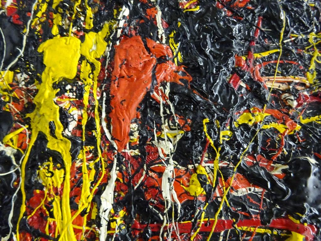 Soleil Fendu by TOSHIMITSU ÏMAI - Abstract, Oil painting, Art Informel Movement - Black Abstract Painting by Toshimitsu Imai