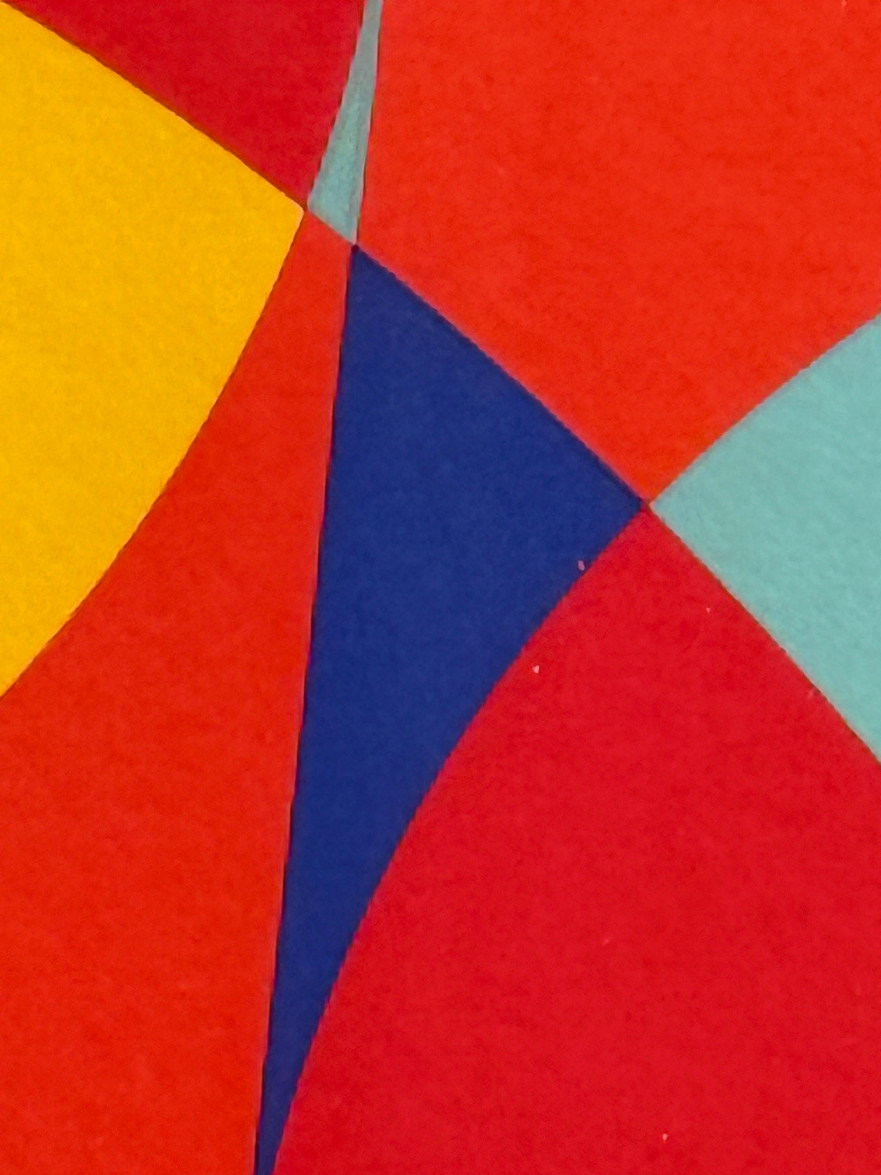Japanese Toshinobu Onosato Geometric Abstract Silkscreen c1977 Japan For Sale