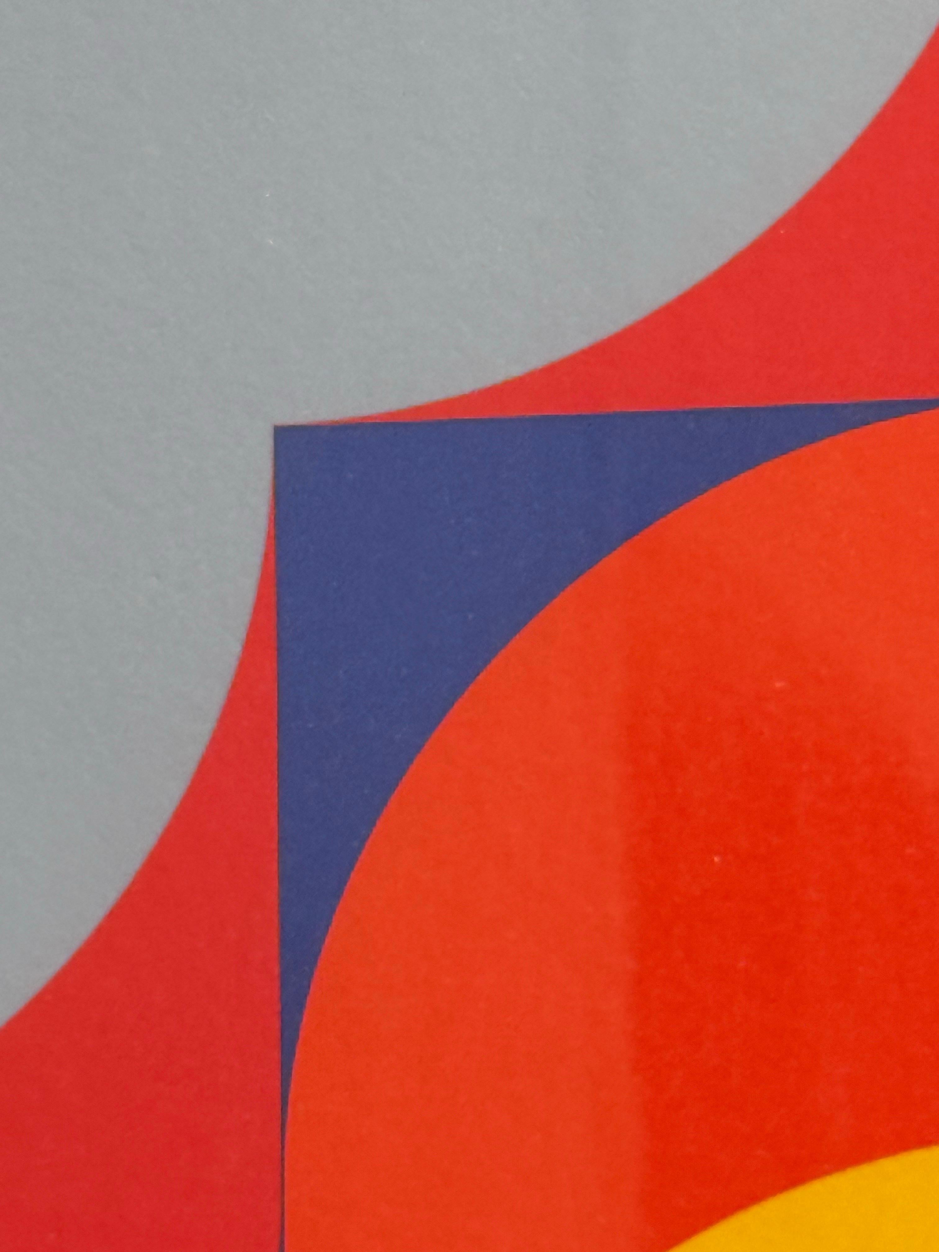 Toshinobu Onosato Geometric Abstract Silkscreen c1977 Japan In Good Condition For Sale In Oakland, CA