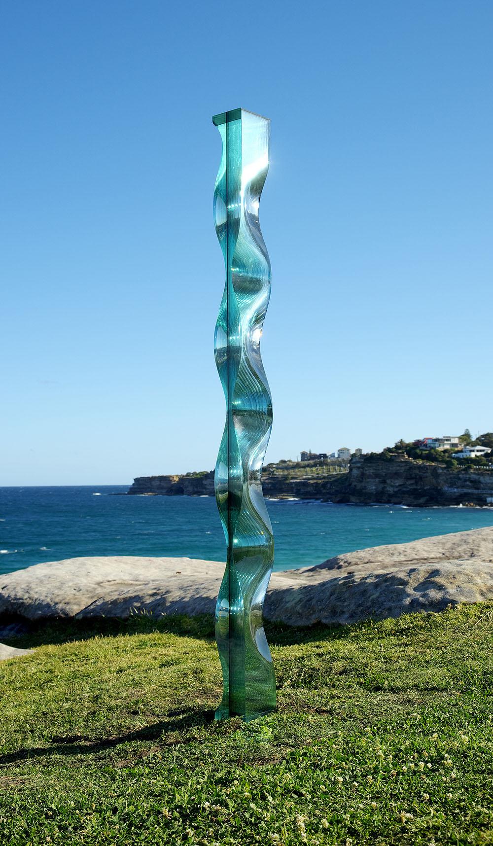 M.151201 by Toshio Iezumi -  Abstract glass sculpture, 6 ft. 10