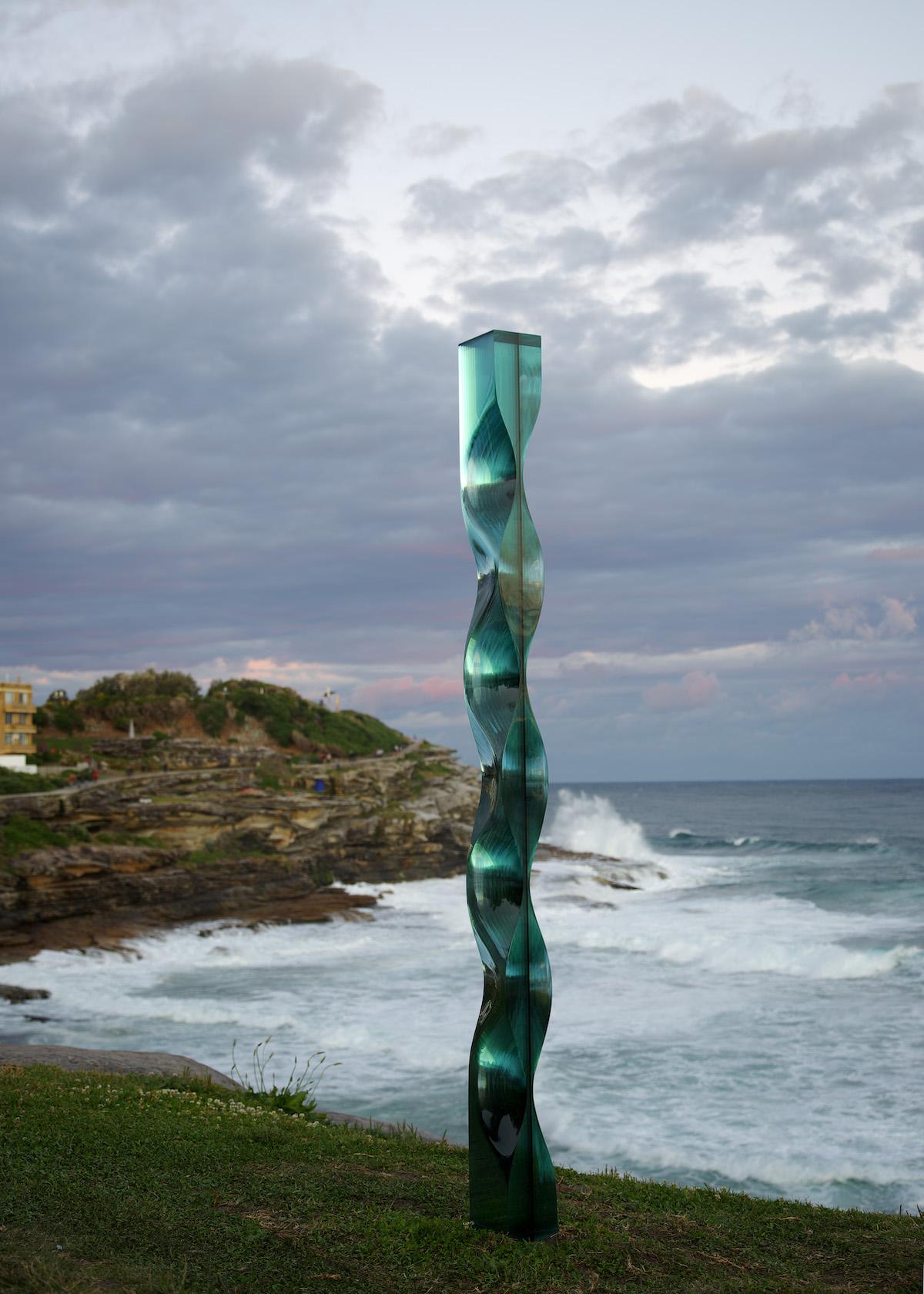 M.151201 by Toshio Iezumi -  Abstract glass sculpture, 6 ft. 10