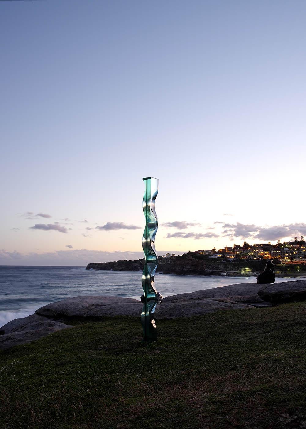 M.151201 by Toshio Iezumi -  Abstract glass sculpture, 6 ft. 10