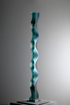 M.151201 by Toshio Iezumi -  Abstract glass sculpture, 6 ft. 10" high