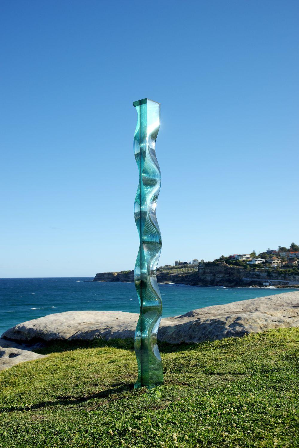 M.151201 is a heat reflective glass and half mirror sculpture by contemporary artist Toshio Iezumi, dimensions are 210 × 16 × 16 cm. (82.7 × 6.3 × 6.3 in)
The sculpture is signed and numbered, it is part of a limited edition of 3 editions, and comes