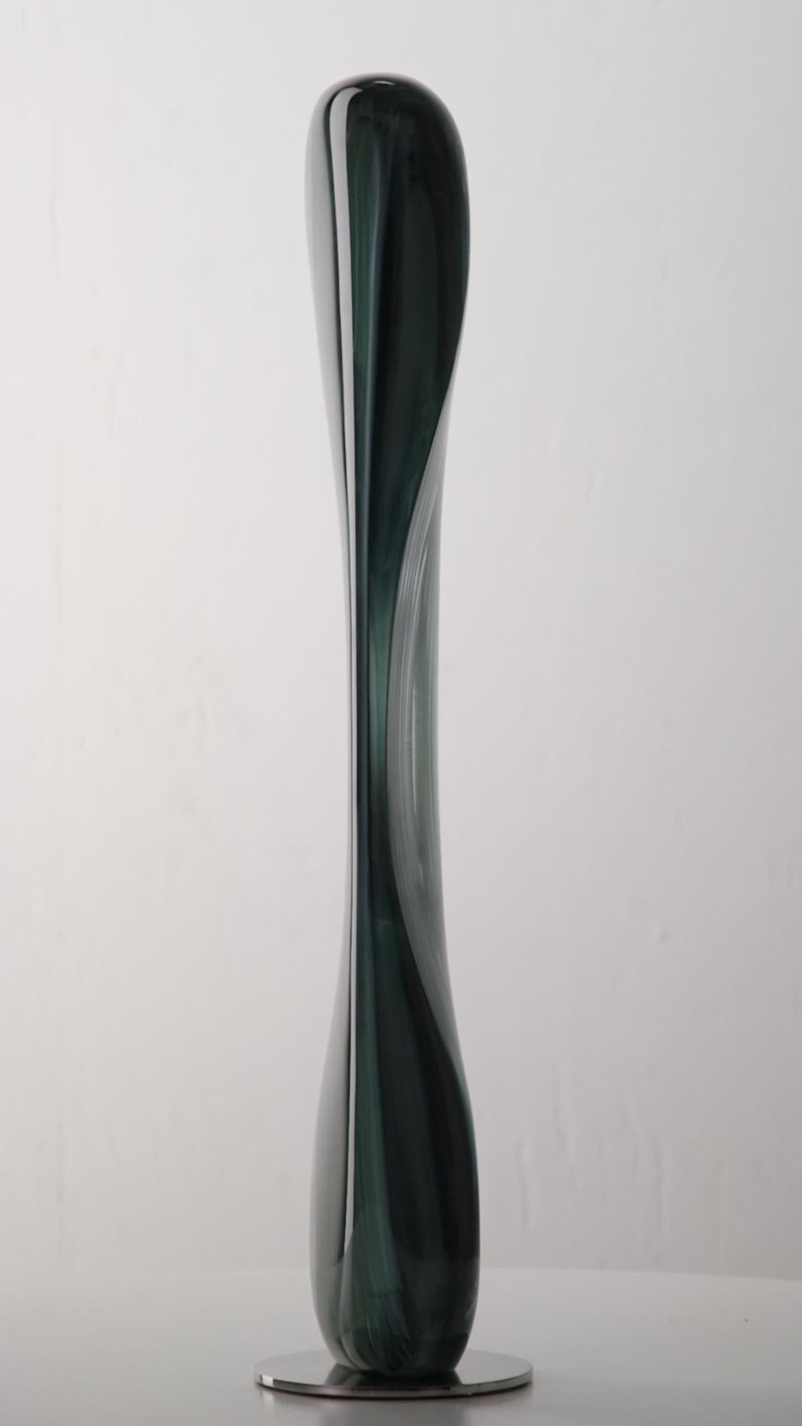 M.160201 by Toshio Iezumi - Glass, Vertical abstract sculpture For Sale 7