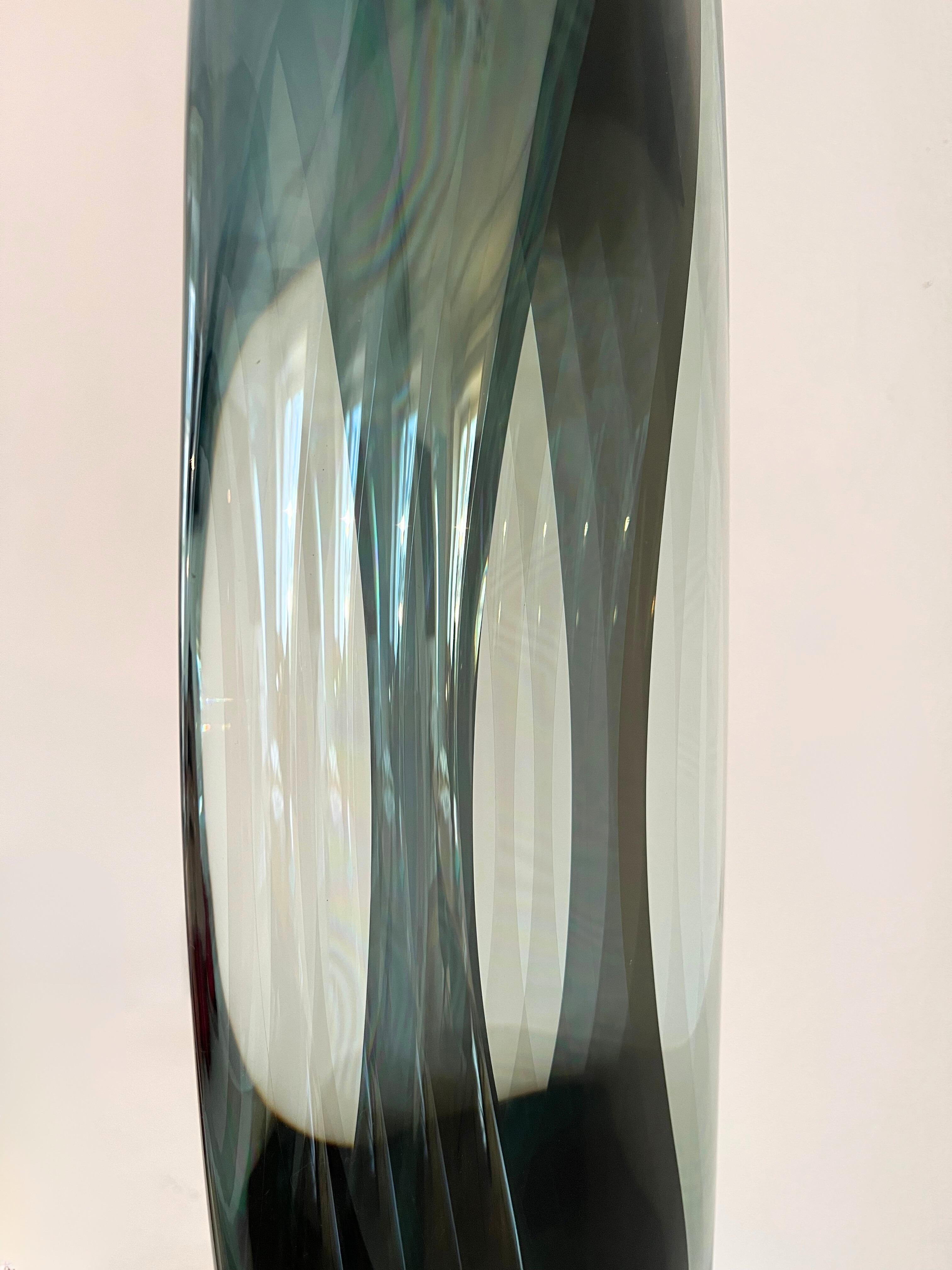 M.160201 by Toshio Iezumi - Glass, Vertical abstract sculpture For Sale 12