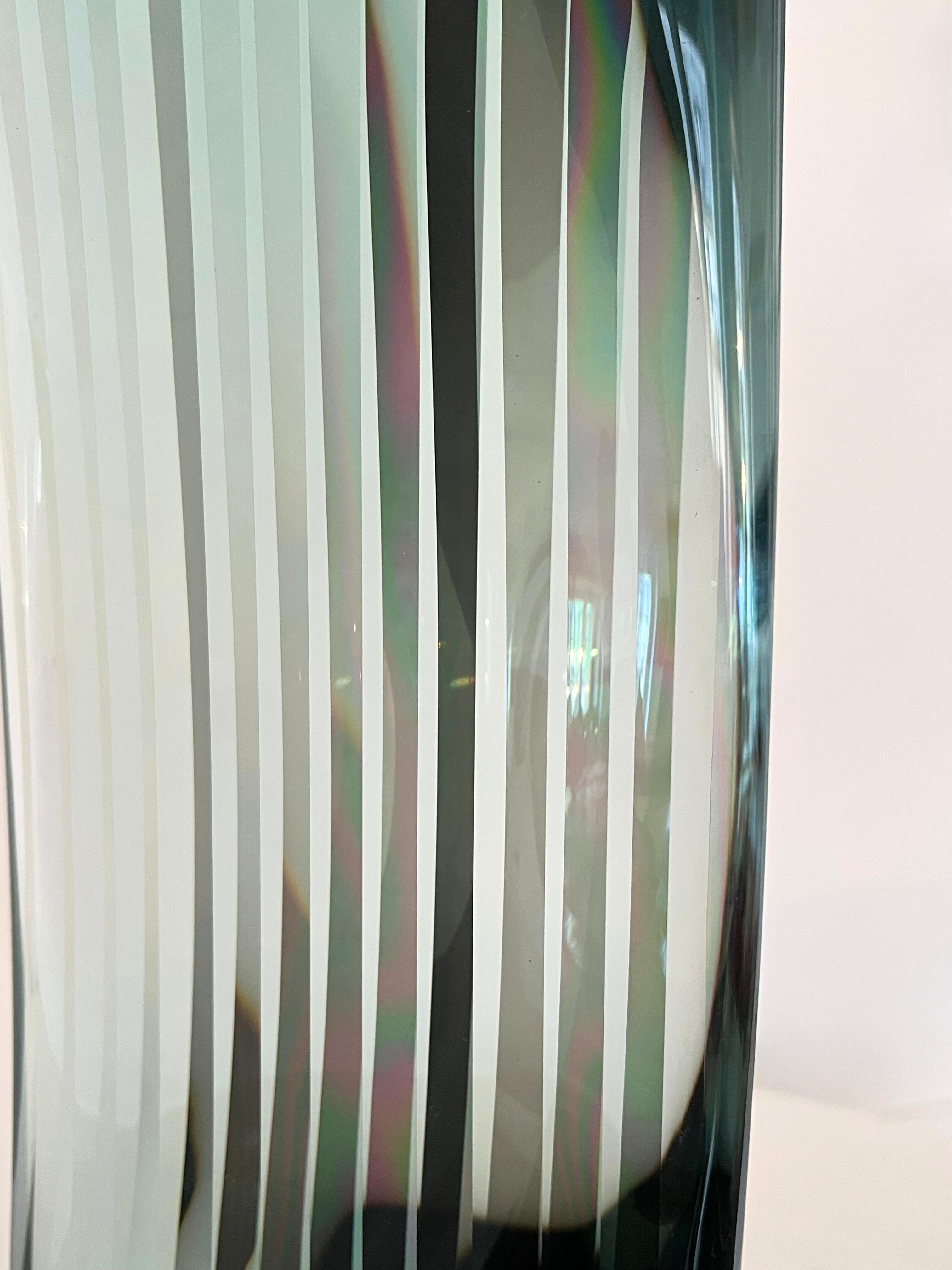 M.160201 by Toshio Iezumi - Glass, Vertical abstract sculpture For Sale 13