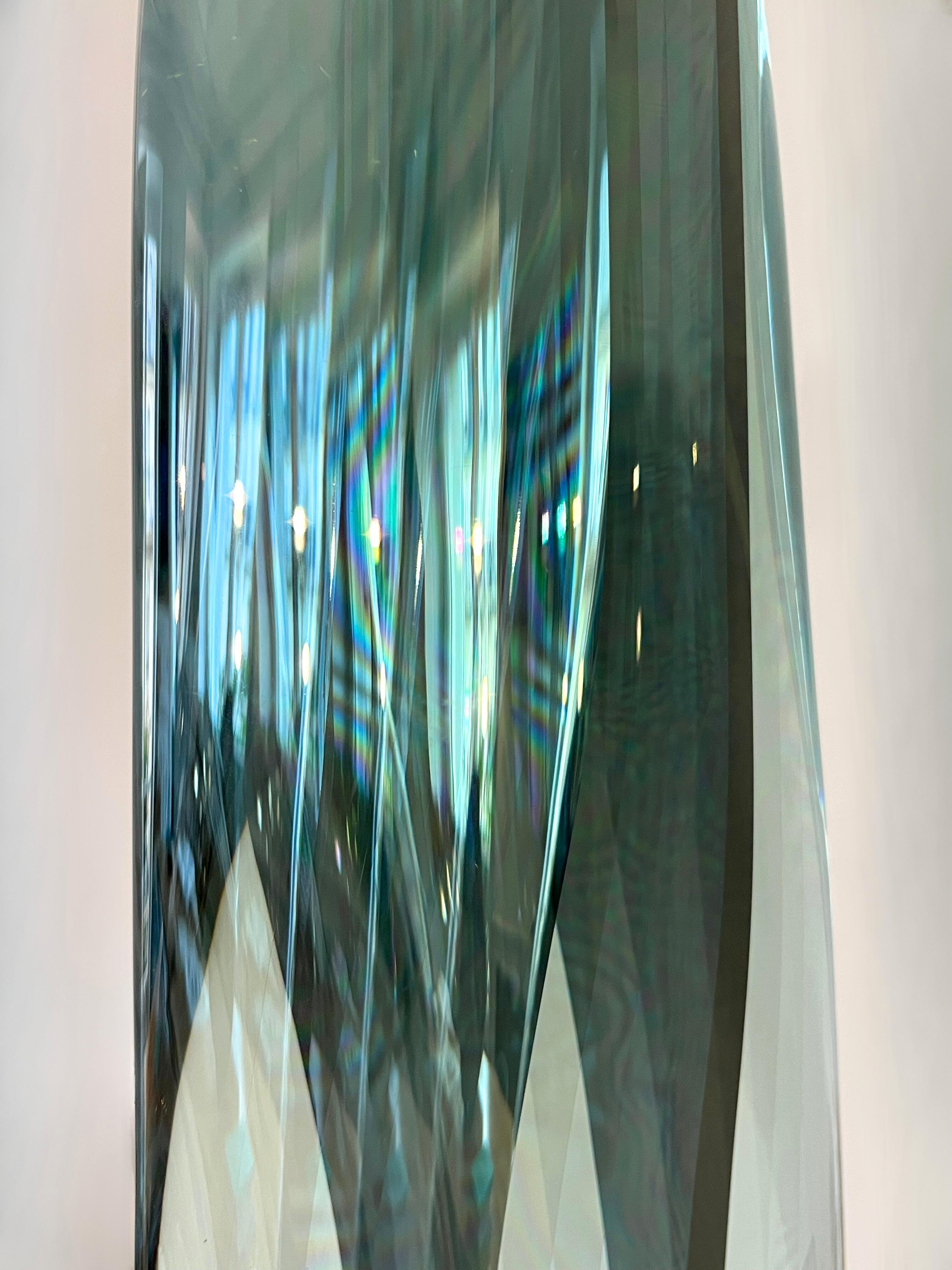M.160201 by Toshio Iezumi - Glass, Vertical abstract sculpture For Sale 14