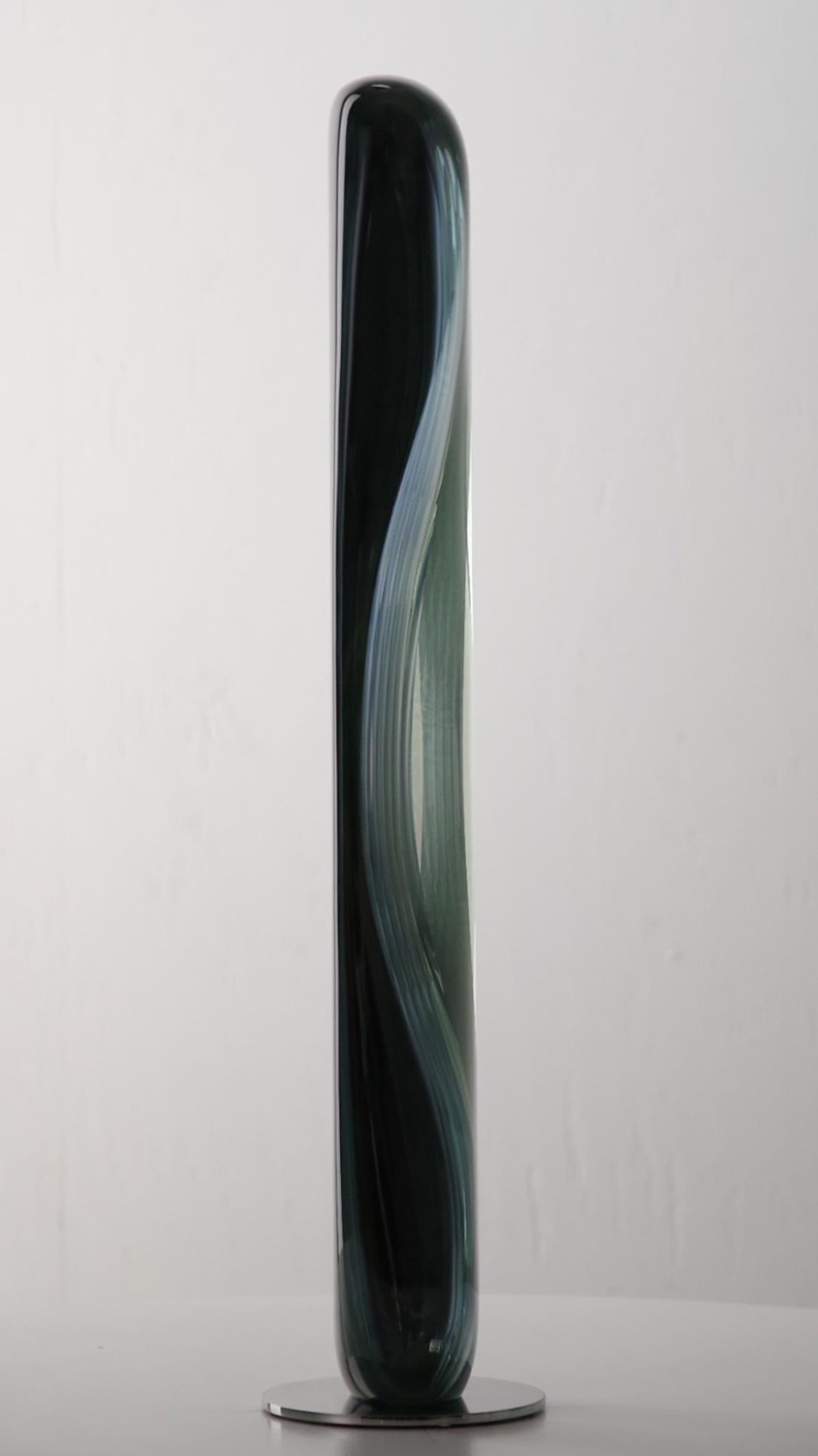 M.160201 by Toshio Iezumi - Glass, Vertical abstract sculpture For Sale 4