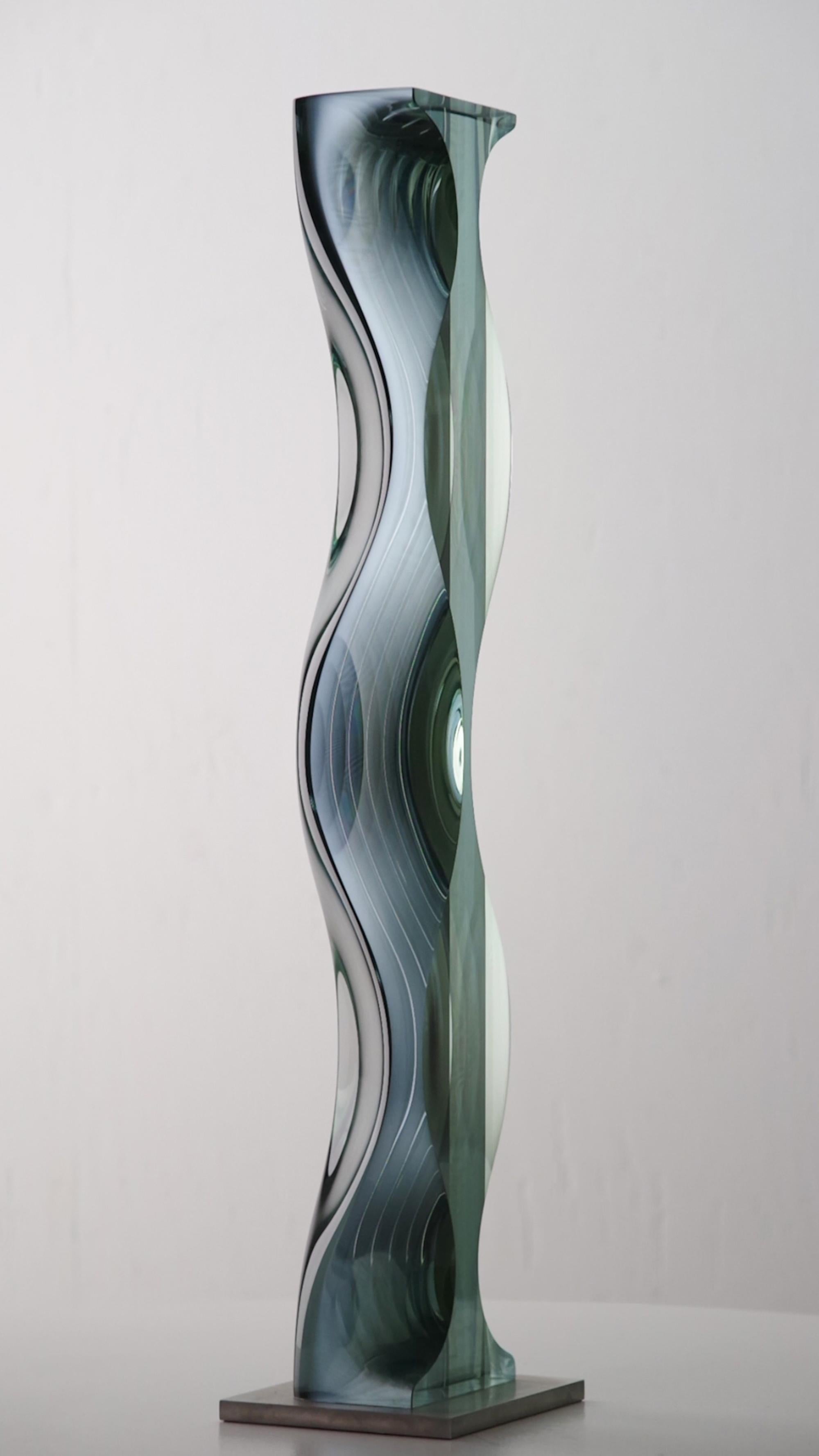 M.180603 by Toshio Iezumi - Contemporary glass sculpture, column