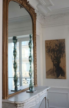 M.190402 by Toshio Iezumi - Contemporary glass sculpture, green, abstract