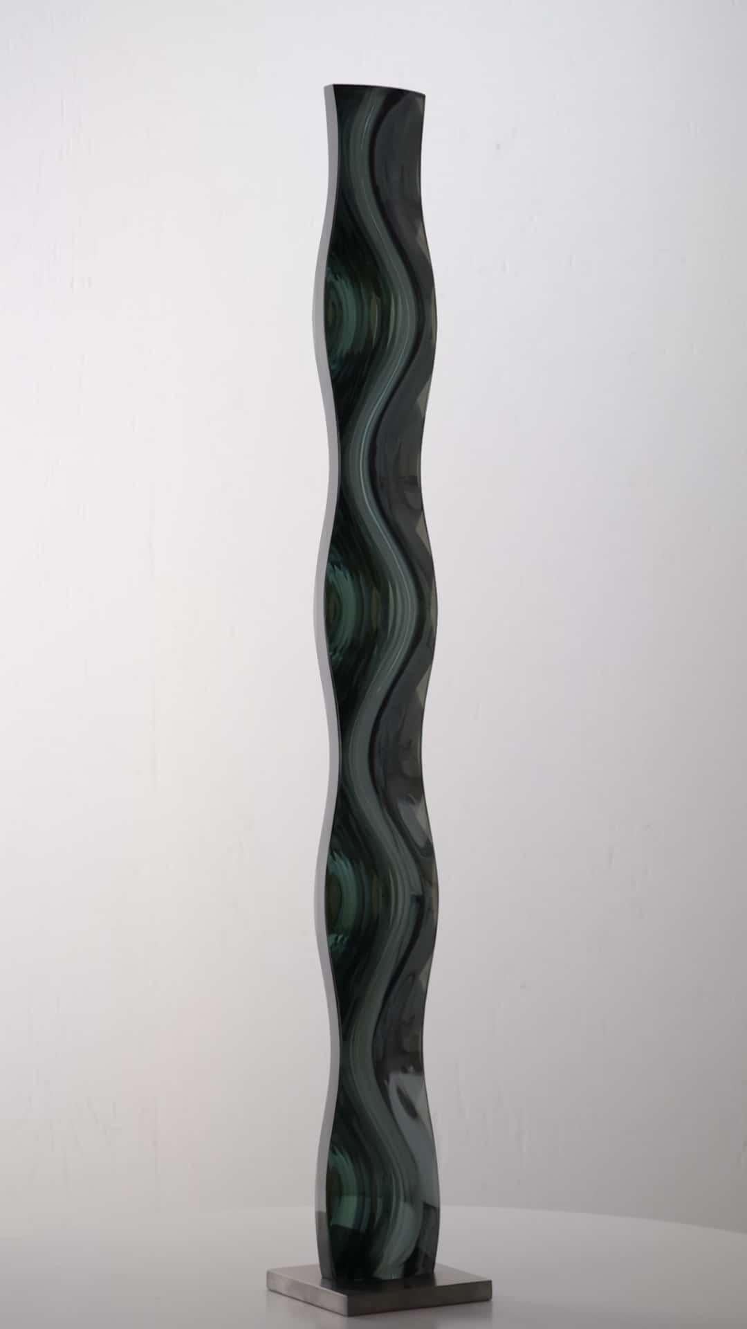 M.190402 by Toshio Iezumi - Contemporary glass sculpture, green, abstract For Sale 2